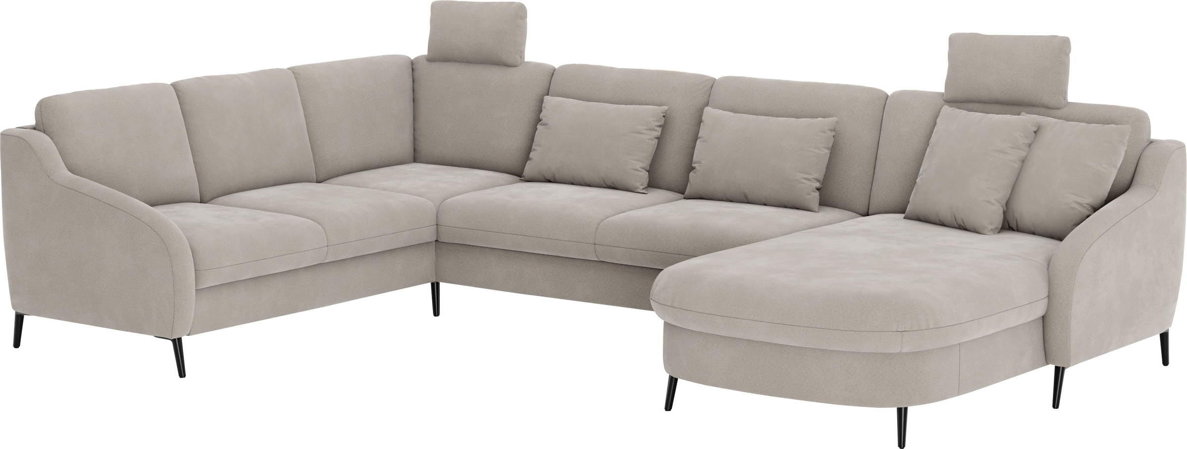 sit&more Wohnlandschaft »Soul U-Form«, wahlweise mit Bettfunktion und Bettkasten oder Schubkasten