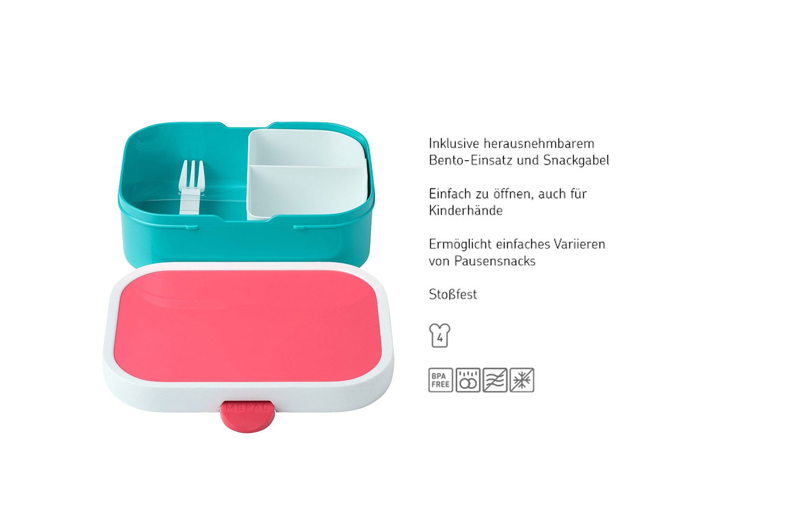 Mepal Lunchbox »Lunchset (Flasche mit Klappdeckel) Campus 600 ml + 750 ml 2-tlg.« Spülmaschinengeeignet