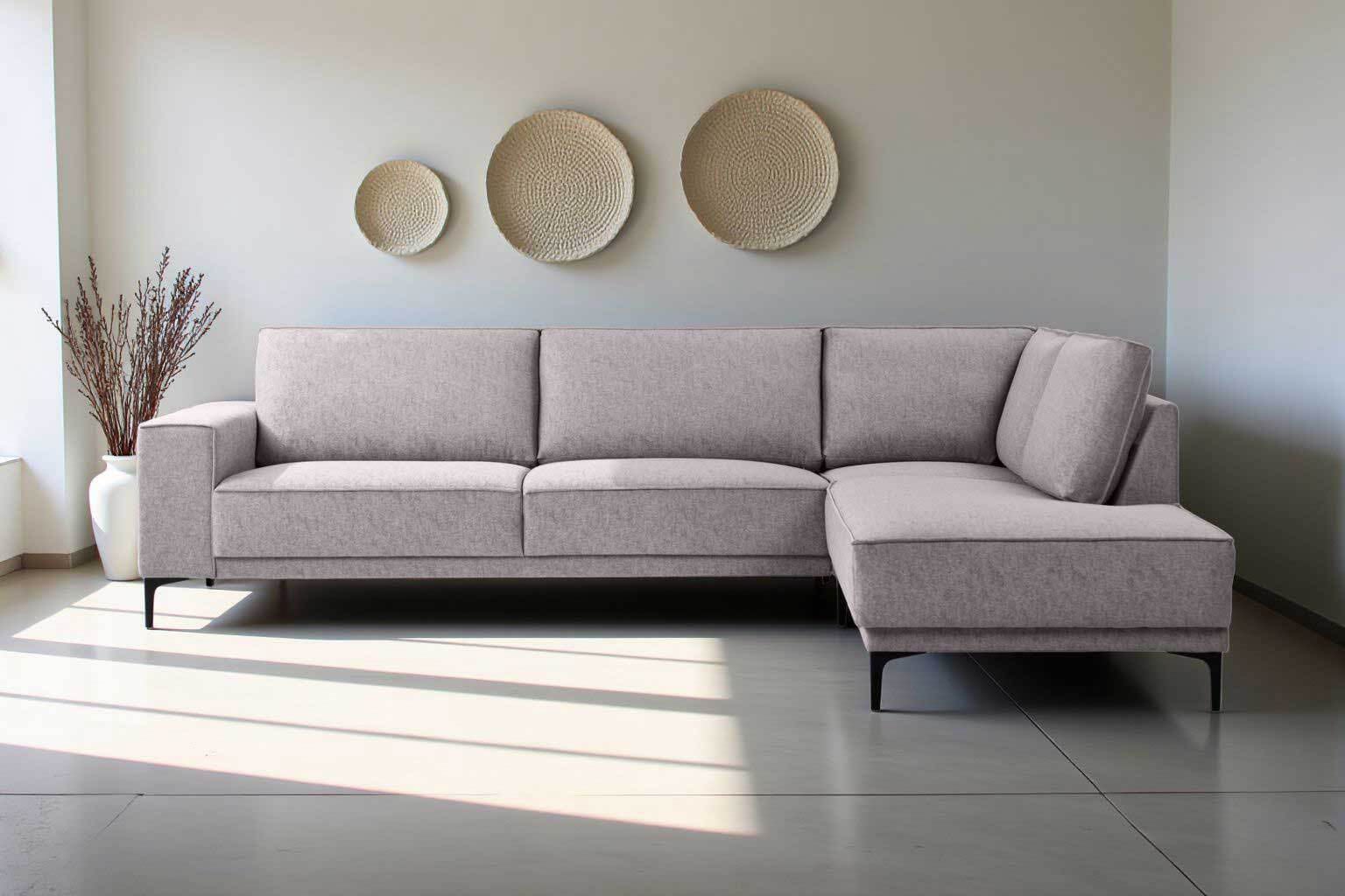 Places of Style Ecksofa Oland, L-Form, inkl. Rückenkissen, hochwertige Verarbeitung