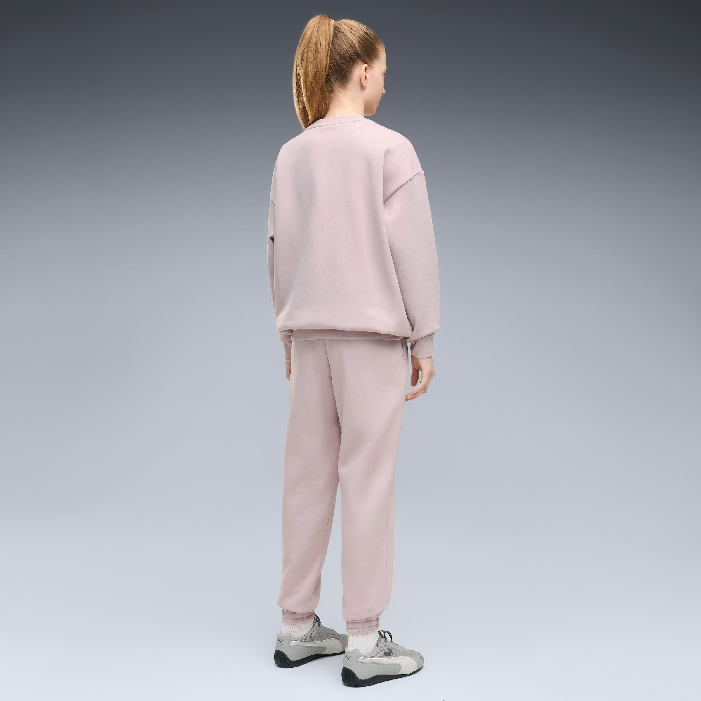PUMA Trainingsanzug »LOUNGEWEAR OVERSIZED SWEAT SUIT FL G« 2 mit elastischem Bund, mit gerippten Bündchen, mit Seitentaschen