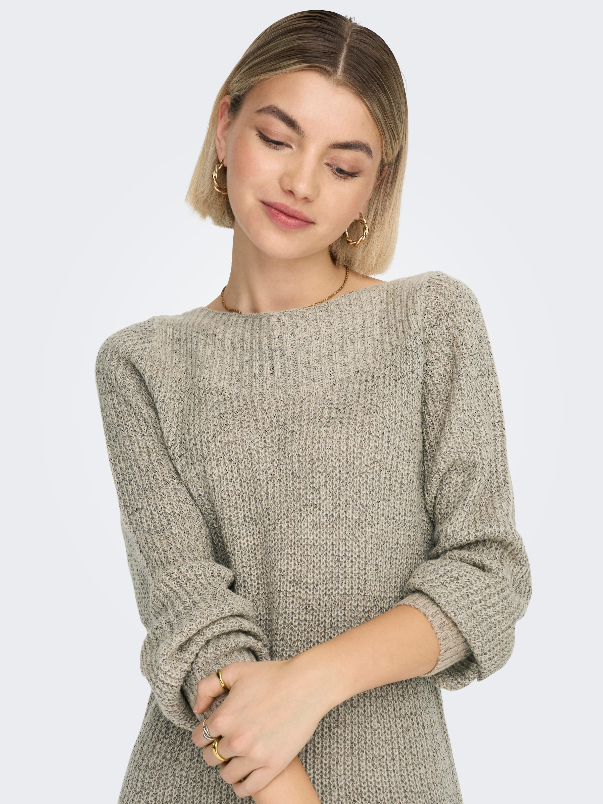 JDY Minikleid »JDYWHITNEY MEGAN L/S BOAT DRESS KNT NOOS«