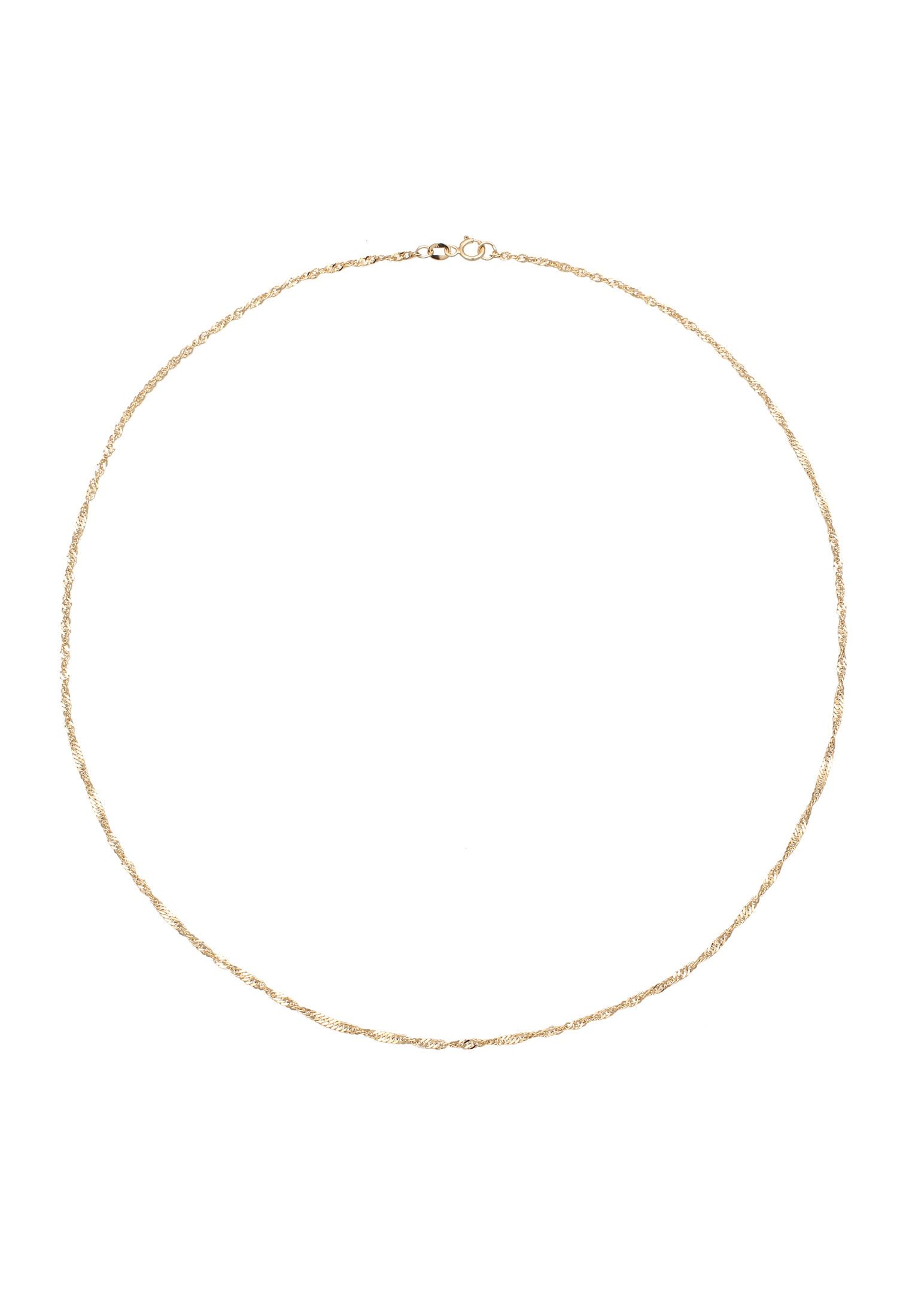Elli Premium Kette ohne Anhänger »Halskette Singapurkette fein 585 Gelbgold«