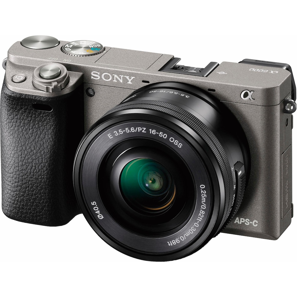 Sony Systemkamera »Alpha ILCE-6000L«, SEL-P1650, 24,3 MP, WLAN (Wi-Fi)-NFC, Gesichtserkennung, HDR-Aufnahme, Makroaufnahme