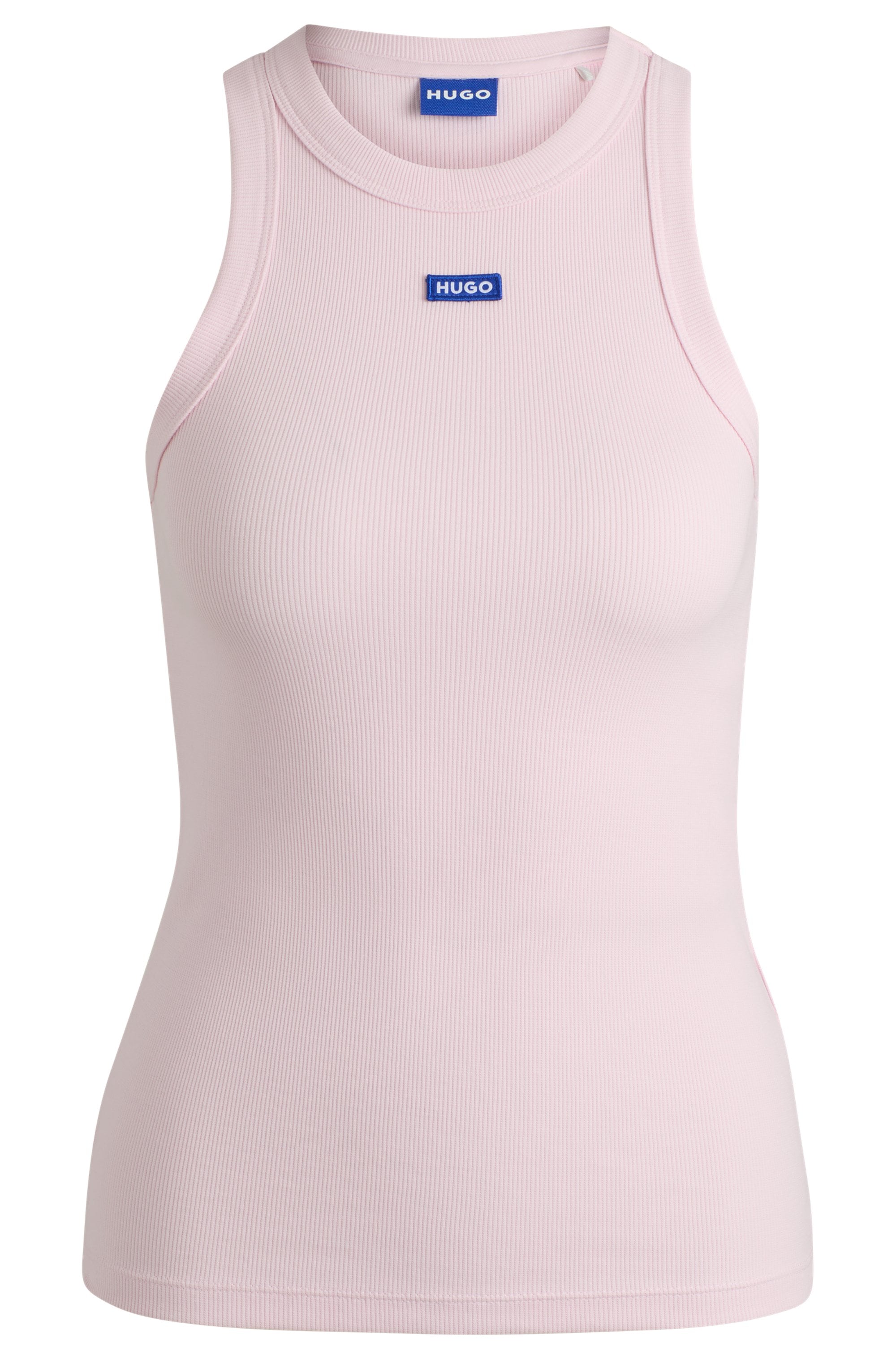 HUGO Blue Tanktop »Easy Tank«, Rippware aus Baumwollmischung mit Elasthan