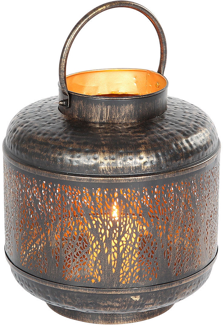 Ambiente Haus Kerzenlaterne »Laterne Walddesign mit Griff - (H) 42 cm«, (1 St.)