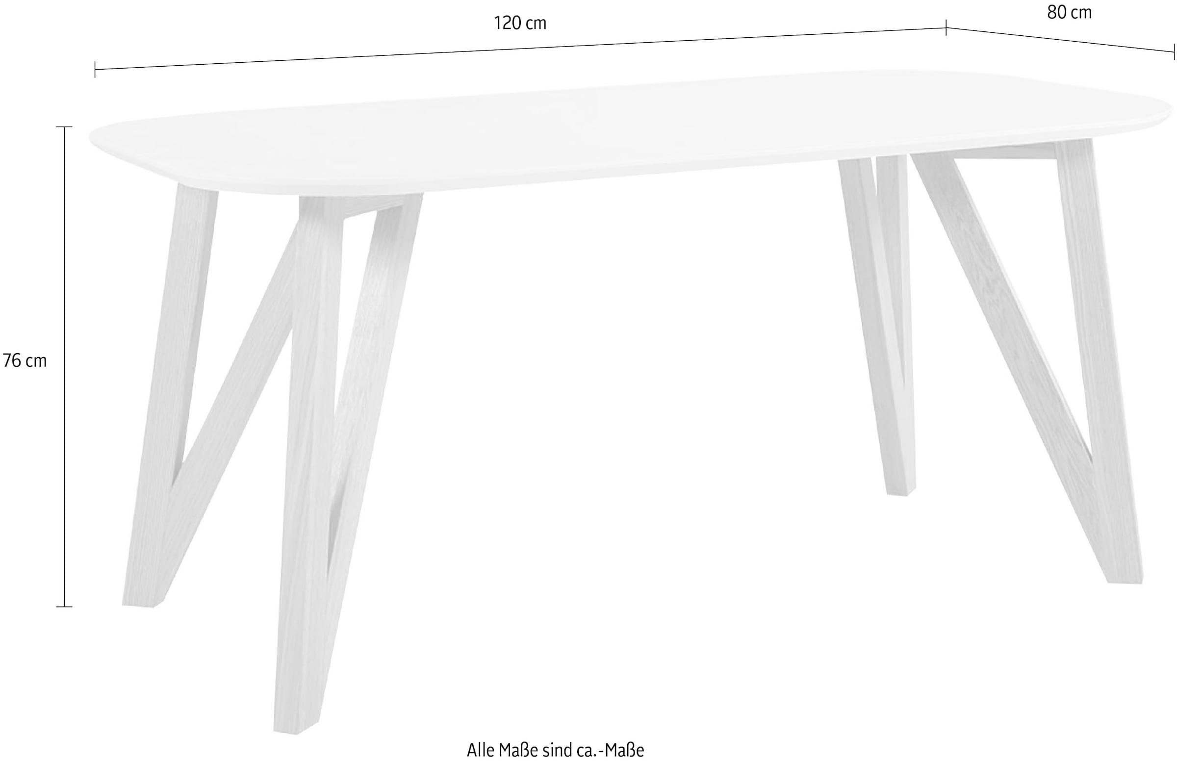 SalesFever Esstisch »Solna - Stilvoller Tisch für Ihr Zuhause« Massive Eichen-Haarnadelbeine: Natürliches Design-Statement