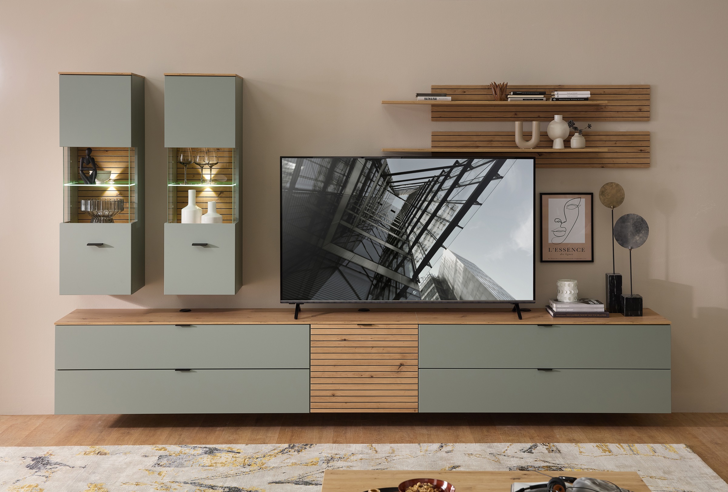 Innostyle TV-Schrank »INA TV-Lowboard, 60 x 51 x 44 cm (B/H/T)« 1 Stk. tlg. stehend/hängend verwendbar, 1 türig, Softclose