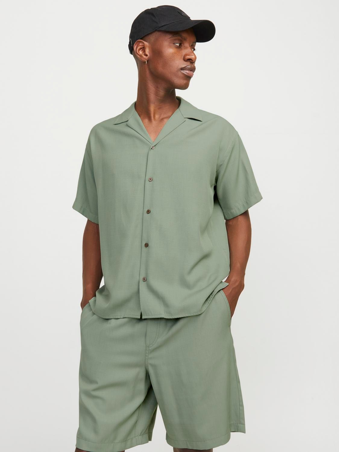 Jack & Jones Kurzarmhemd »JPRCCAARON TENCEL RESORT SHIRT S/S LN«
