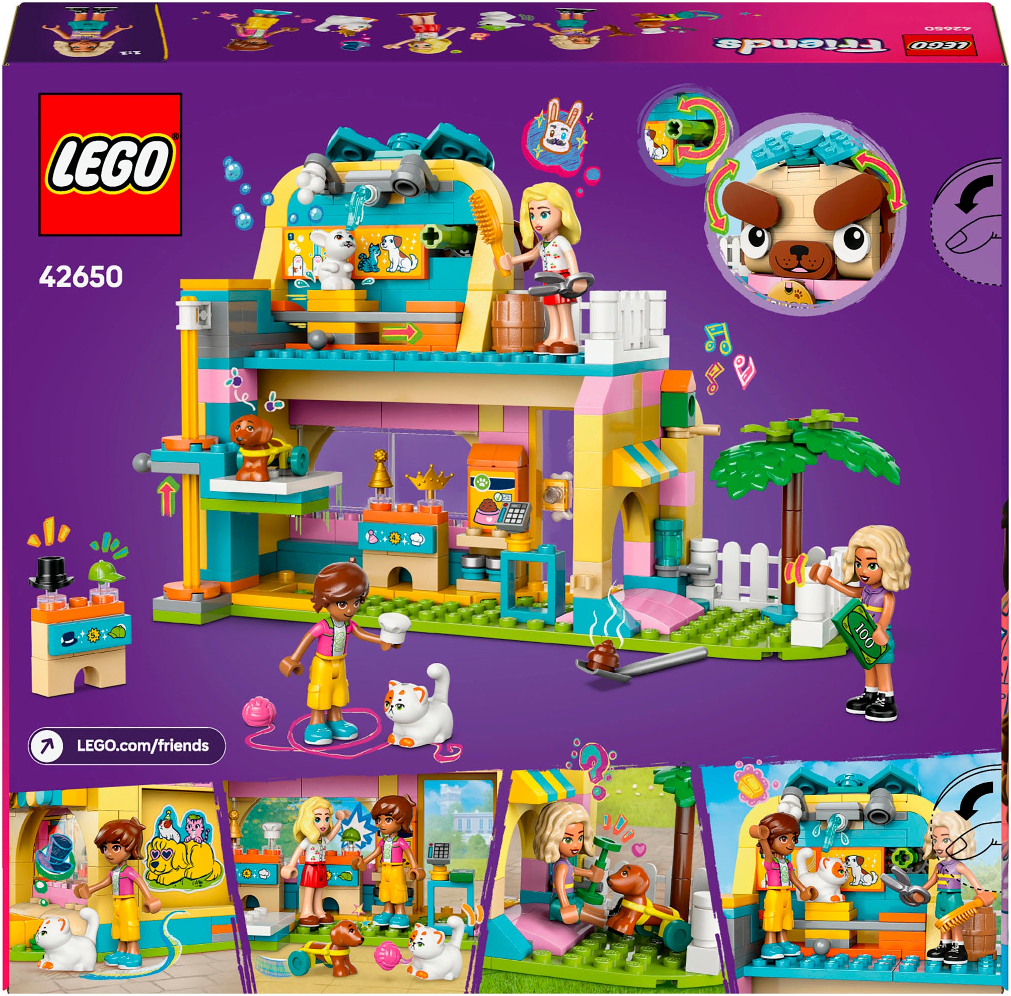 LEGO® Konstruktionsspielsteine »Geschäft für Haustierzubehör (42650), LEGO Friends«, (375 St.), Made in Europe