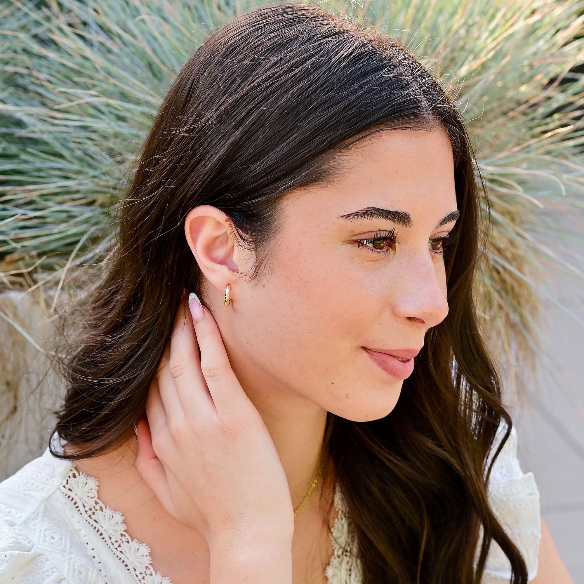 Adelia´s Paar Creolen »Damen Ohrringe ¿ Klappcreole aus Edelstahl«