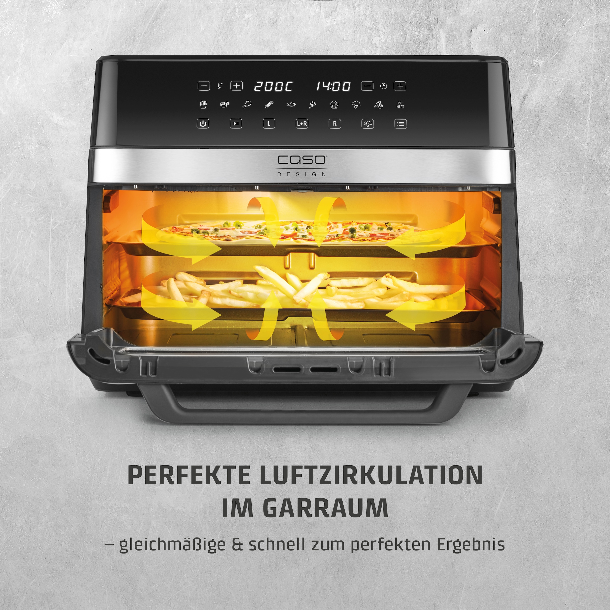 Caso Heißluftfritteuse »3186  Design AirFry DuoChef« 2200 W Fassungsvermögen 0 l