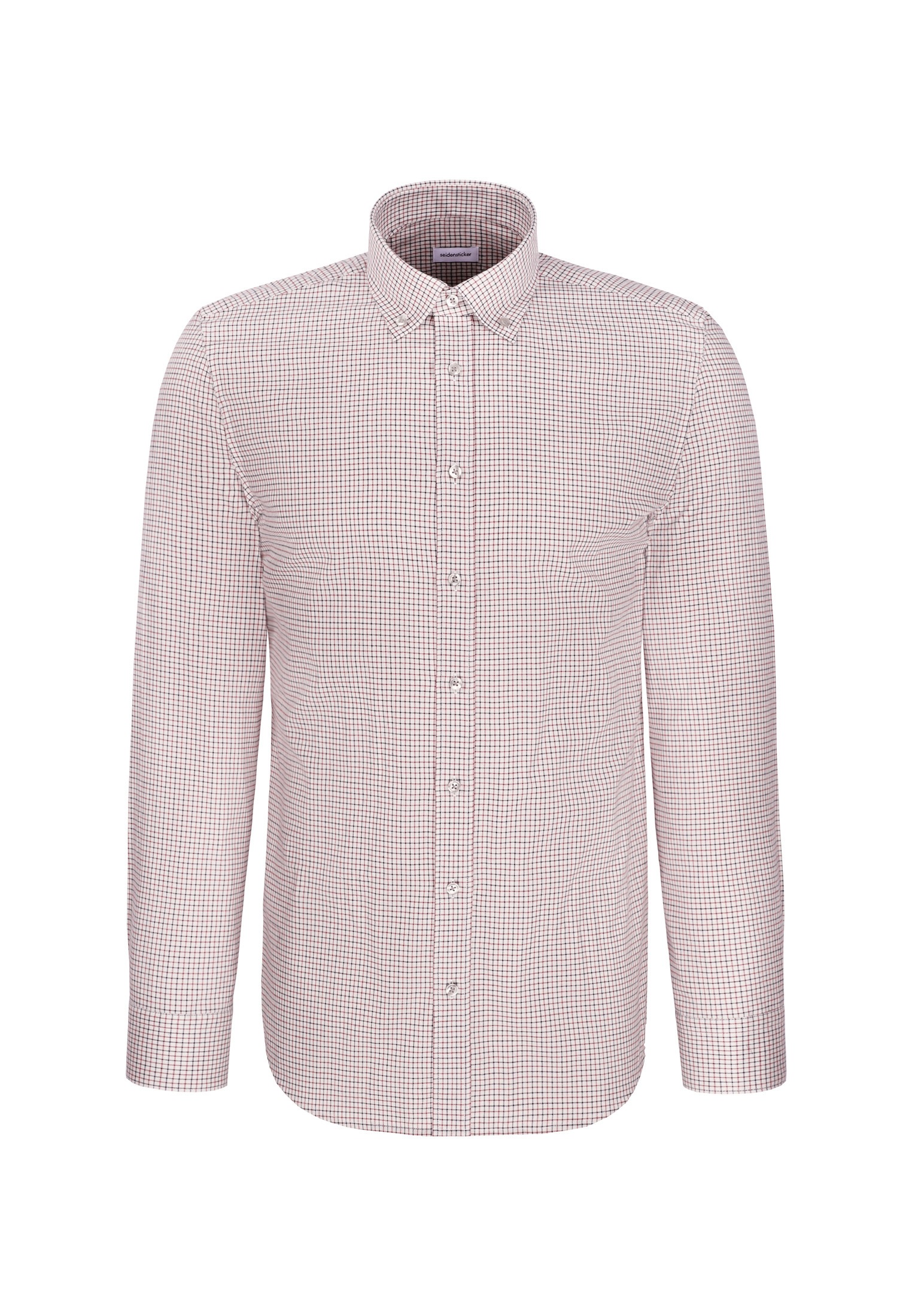 seidensticker Flanellhemd »Schwarze Rose« Slim 1/1 Button-Down-Kragen Karo