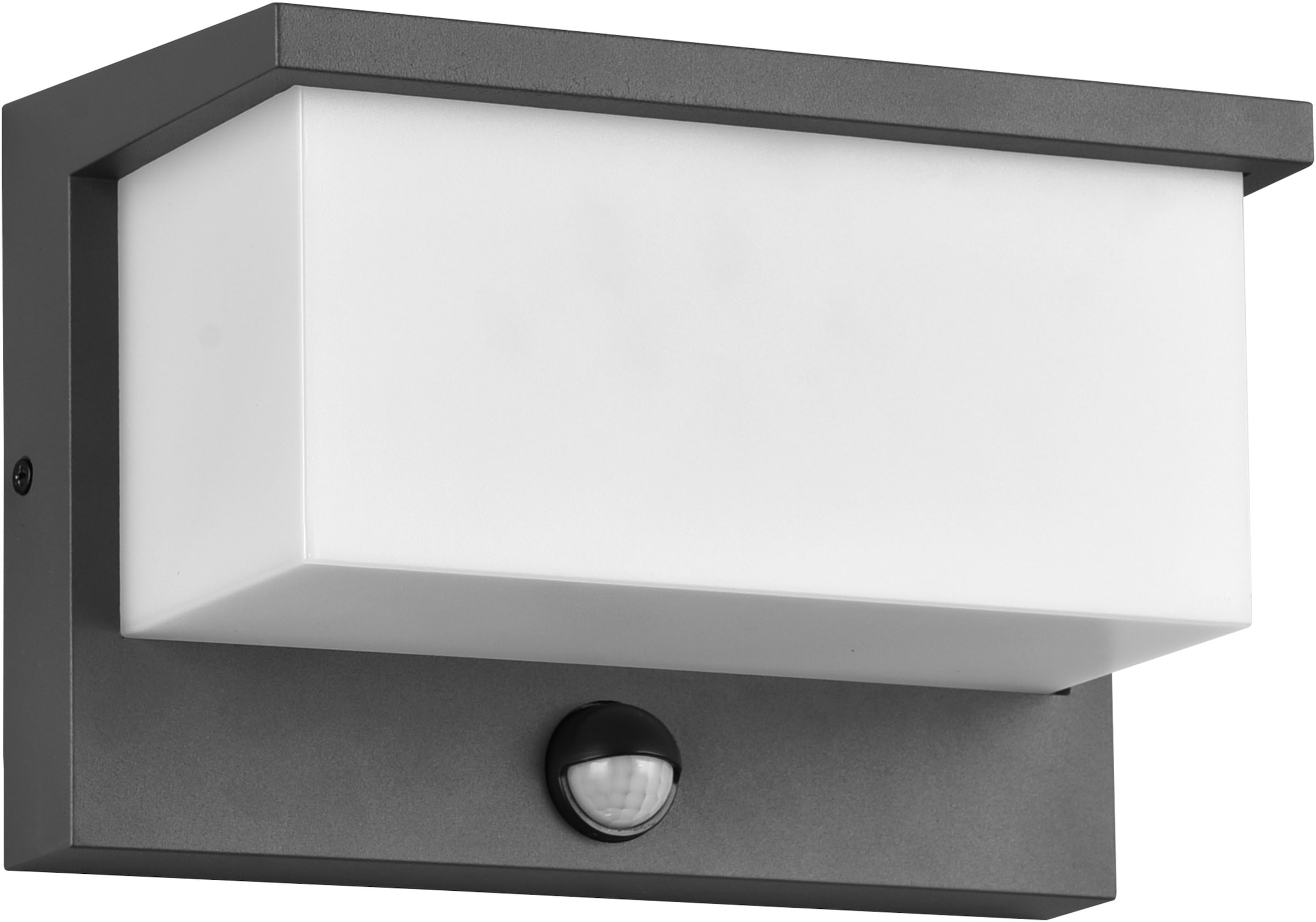 TRIO Leuchten LED Außen-Wandleuchte »NESTOS, Outdoor Wandlampe Hauswand IP54, LED 13W 1300 Lumen 3000 K« LED-Board 1 Stk. Warmweiß LED Wandlampe anthrazit, Garten Terrasse Hauswand, mit Bewegungsmelder