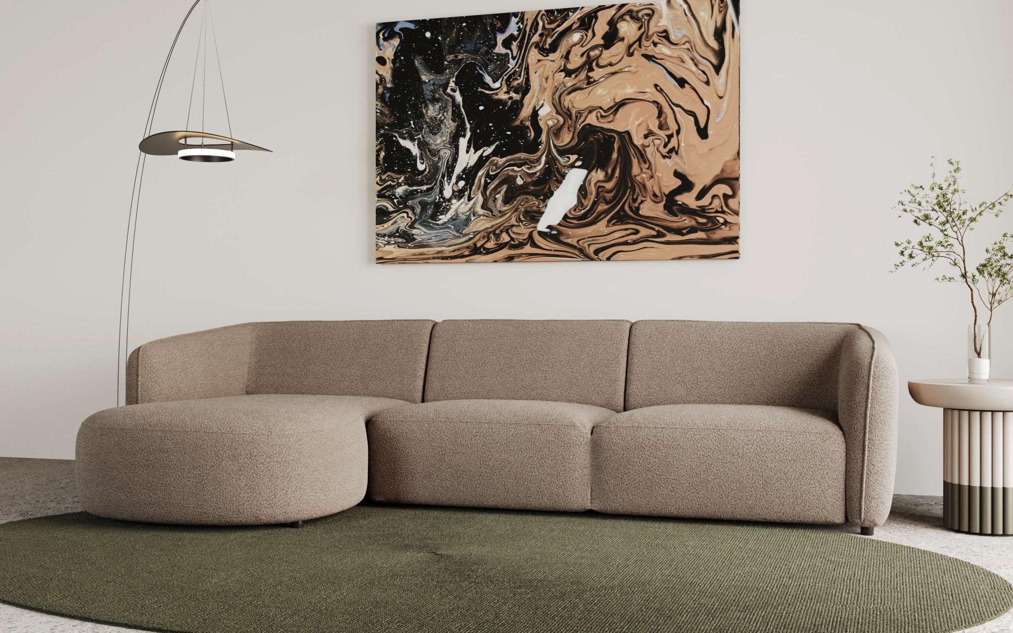 Home affaire Ecksofa »Ostrup« schlichtes modernes Design, in verschiedenen Farben