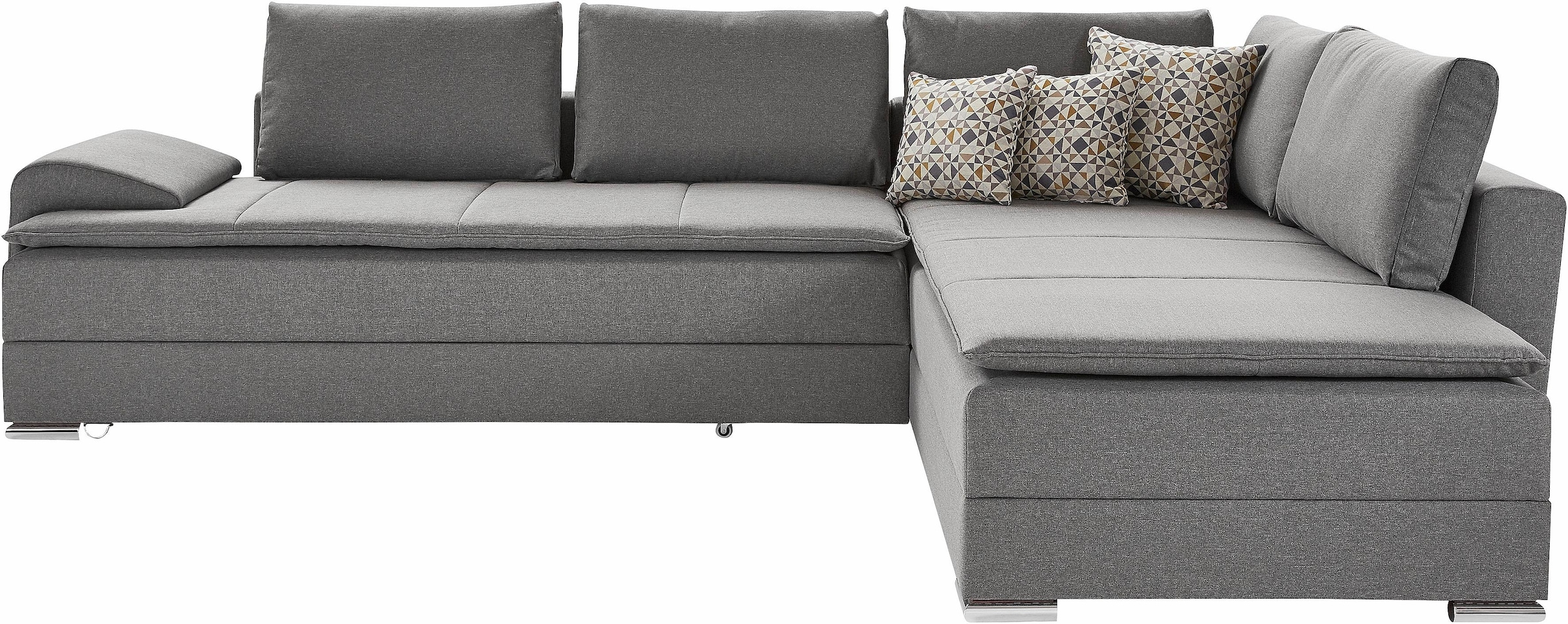 INOSIGN Ecksofa »Night & Day L-Form, B: 324 cm«, mit Bettfunktion, Bettkasten & 3 Zierkissen, Boxspringbett 180x200 cm
