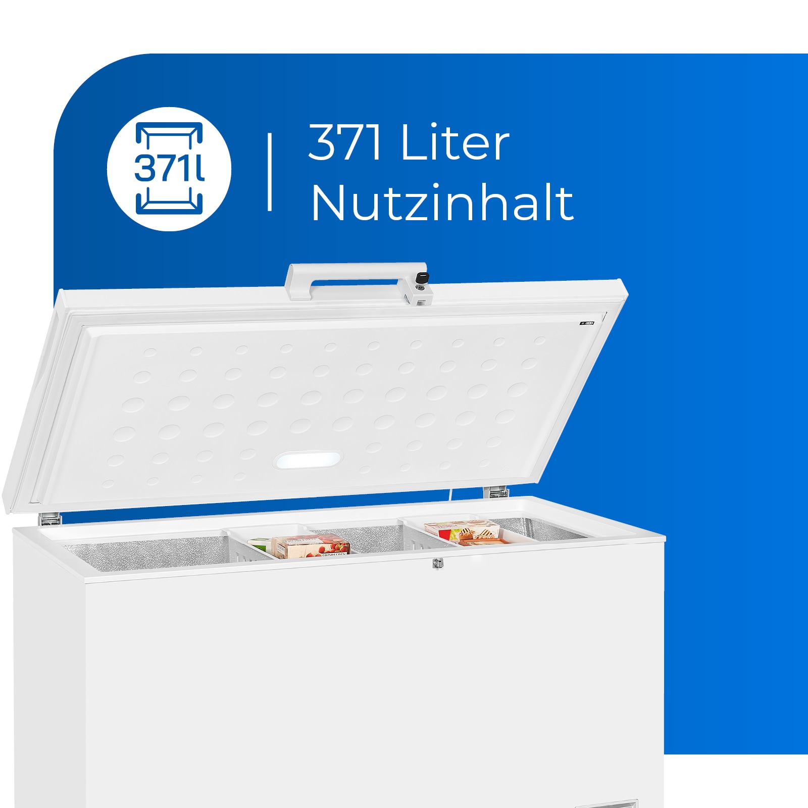 exquisit Gefriertruhe »GT400-HE-041E weiss«, 85 cm hoch, 130 cm breit, mit Türschloss