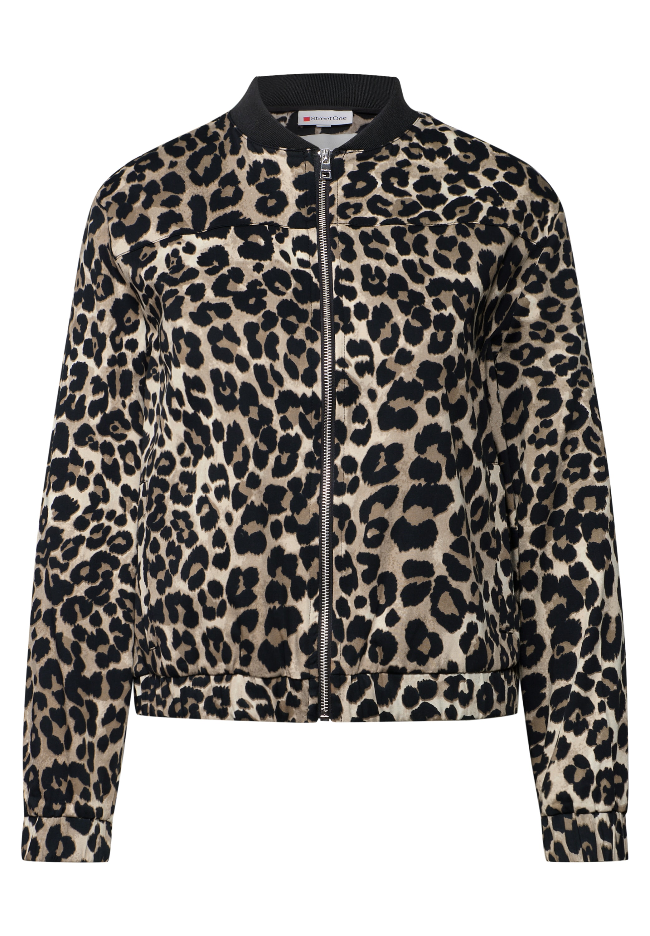 STREET ONE Blouson, ohne Kapuze, mit Leo-Print und Reißverschluss