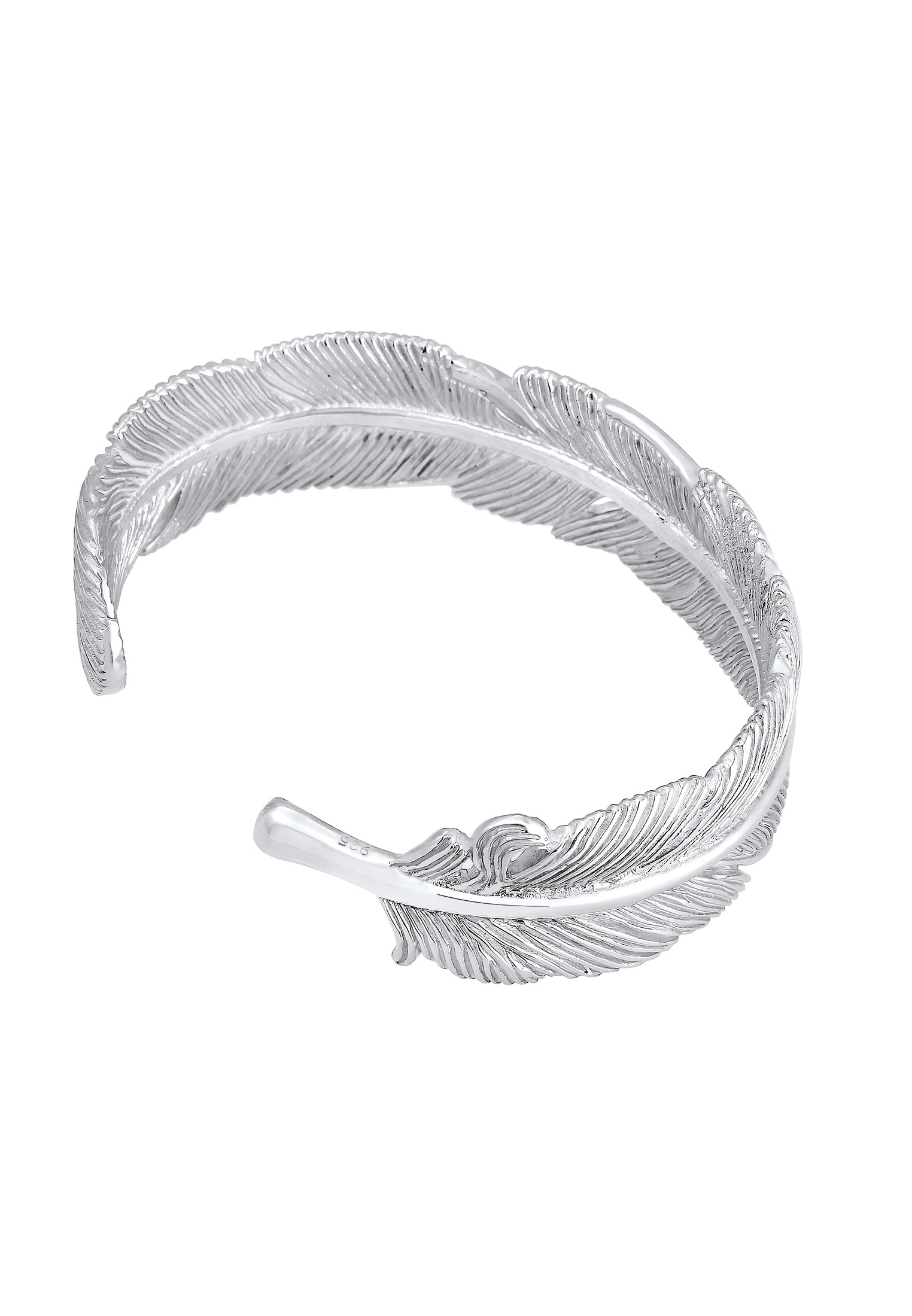Elli Premium Armreif »Armband Armspange Feder 925 Sterling Silber«