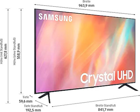 Samsung LED-Fernseher »GU43AU7199U«, 3 Ultra Zoll, Smart-TV, Jahre Enhancer Prozessor | HD, 4K XXL cm/43 ➥ 108 4K,Q-Symphony,Contrast HDR,Crystal UNIVERSAL Garantie