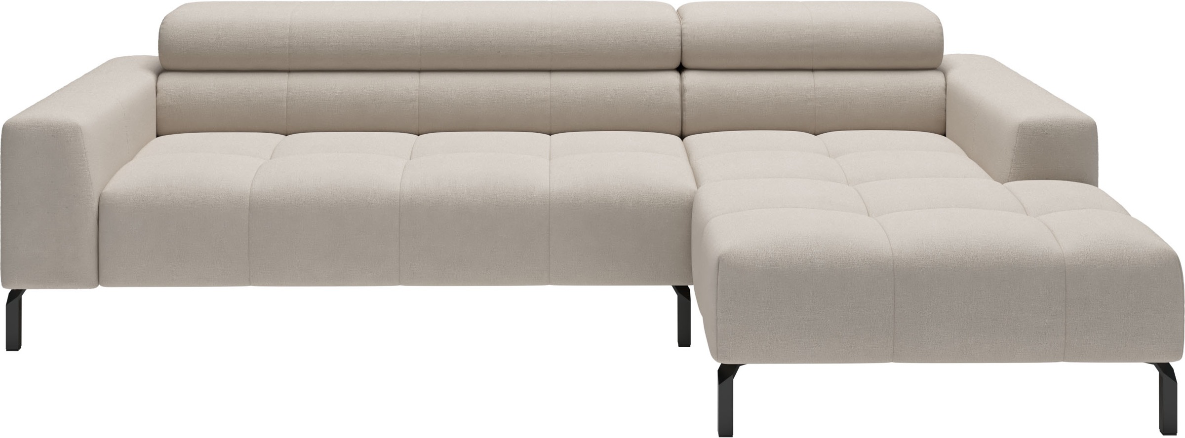Home affaire Ecksofa »Ecksofa Claya, L-Form, Kopfteilverstellung, Breite 258 cm« Moderne Steppung, weicher Polsteraufbau & saugroboterfreundliche Höhe