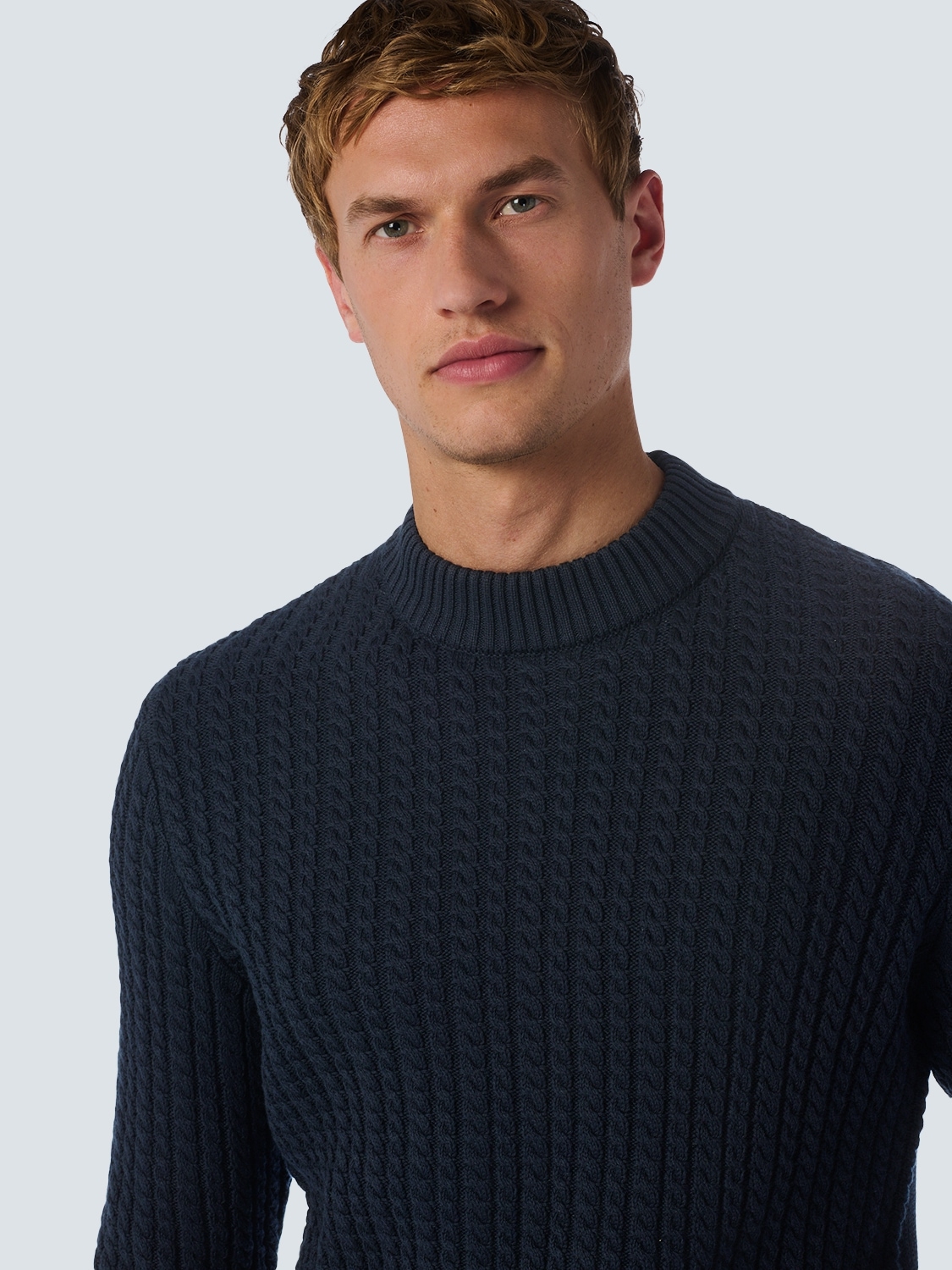 NO EXCESS Strickpullover mit Zopfmuster