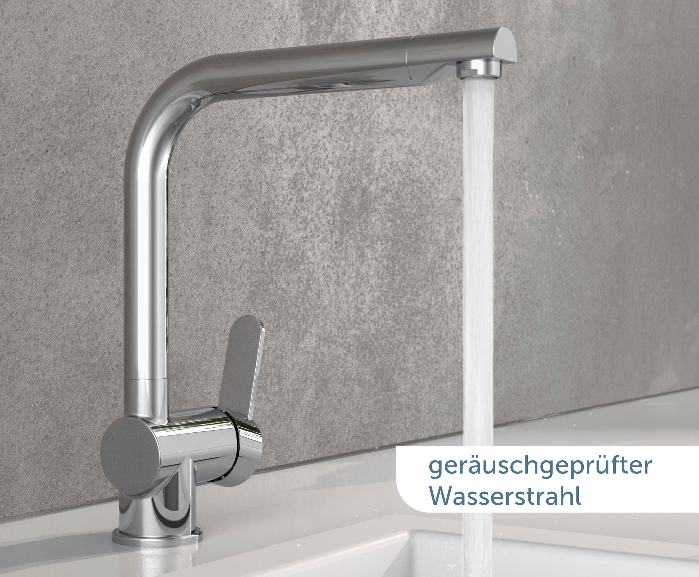 Schütte Spültischarmatur »RIO Schütte« Wasserhahn mit Energiesparfunktion, 360° schwenkbare Mischbatterie