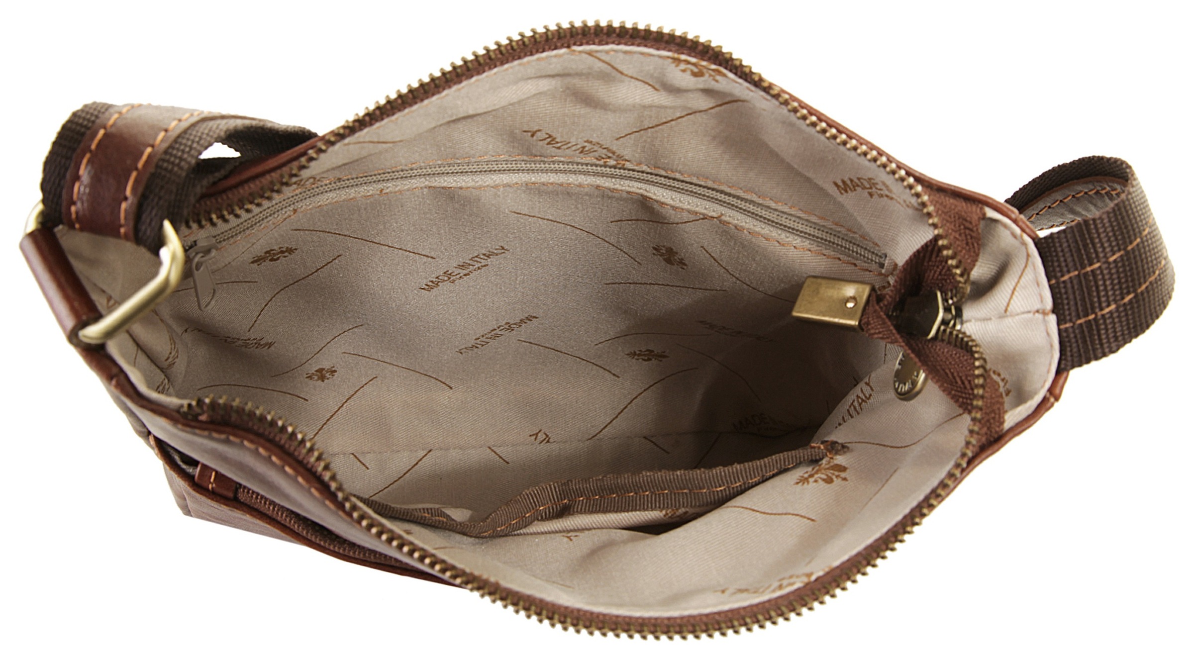 Piké Umhängetasche, echt Leder, Made in Italy