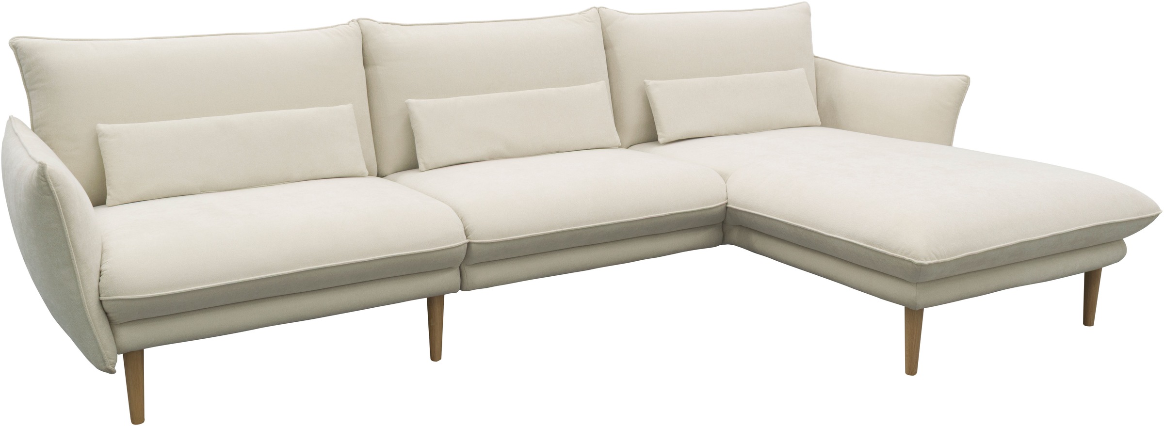 DOMO collection Ecksofa »100 032 modern mit schmalen Armlehnen, Breite 282cm, L-Form«