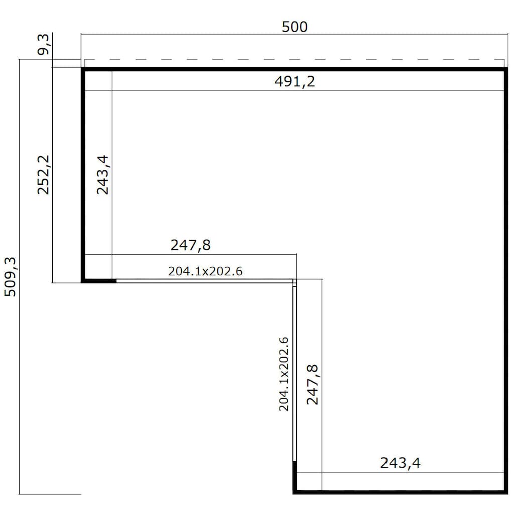 LASITA MAJA Gartenhaus »DOMEO 6 NATUR/ANTHRAZIT«, (Set), Fundamentmass 5000 x 5000, Naturbelassen