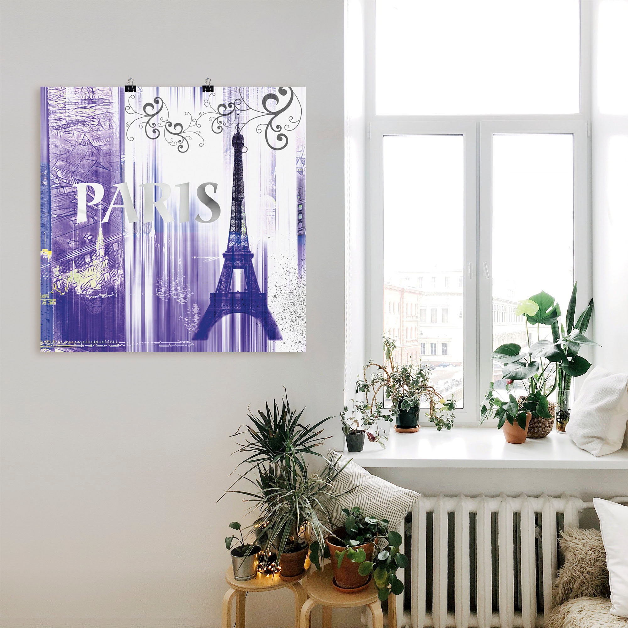 Artland Wandbild »Paris Skyline Collage II«, Gebäude, (1 St.), als Leinwandbild, Poster in verschied. Größen