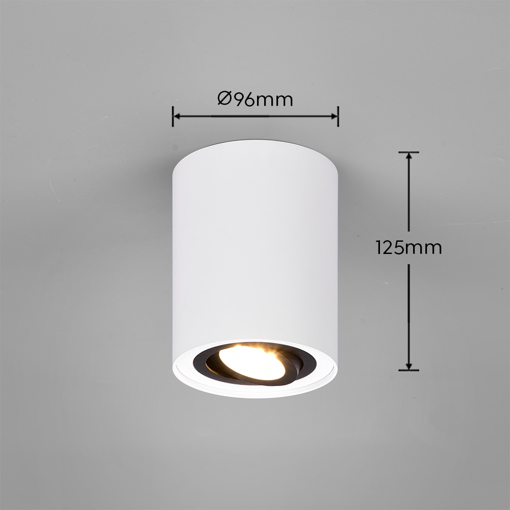TRIO Leuchten Deckenleuchte »COOKIE, Deckenstrahler exkl 1xGU10 max 35W Lichtkegel schwenkbar«, 1 flammig, Leuchtmittel GU10 | Leuchtmittel wechselbar, GU10 Strahler einflammig Leuchtmittel wechselbar Aufbauspot Flur Küche