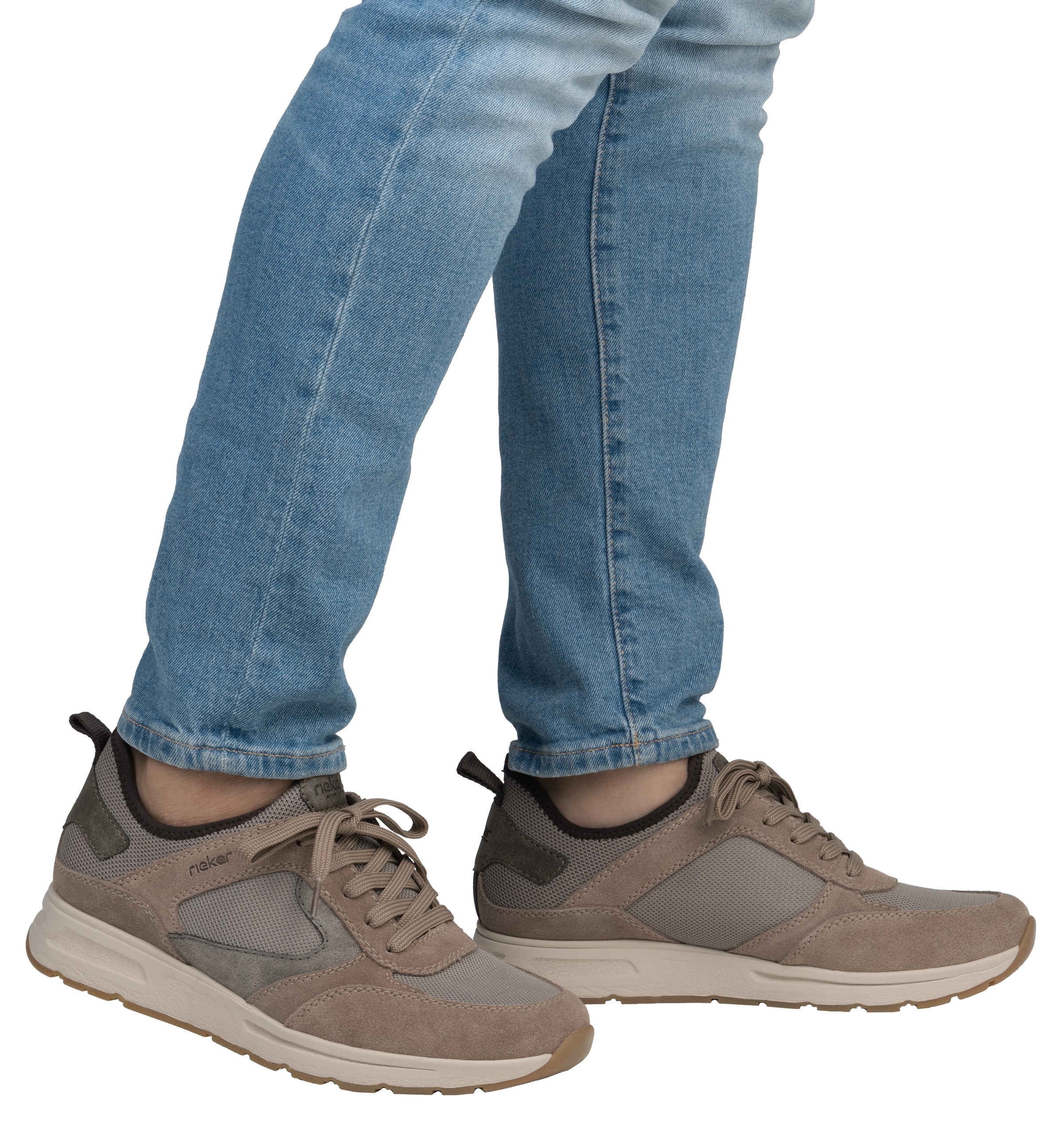 Rieker Slip-On Sneaker, Schlupfschuh, Halbschuh, Freizeitsneaker mit Schnürelement