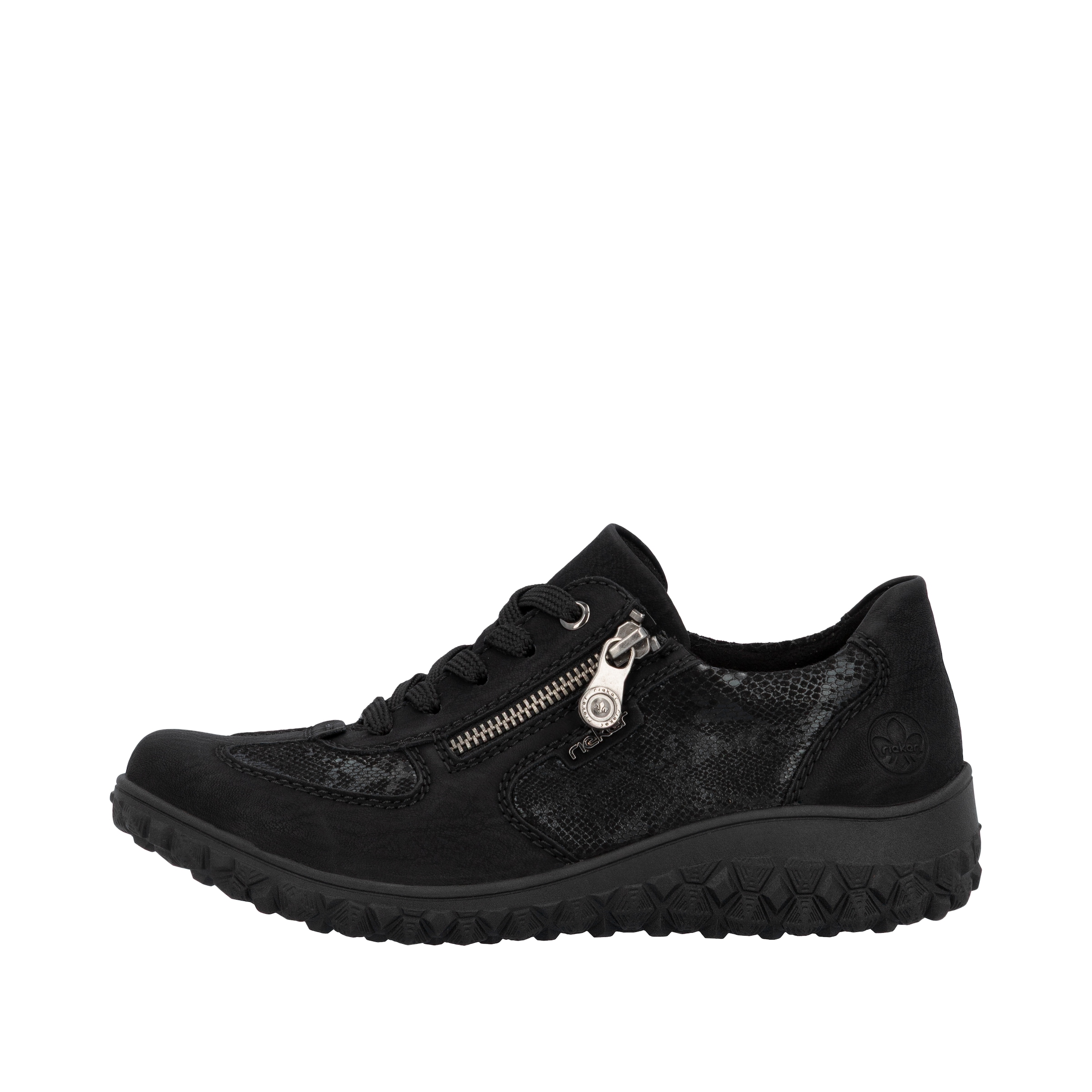 Rieker Keilsneaker  Schnürschuh, Halbschuh, Freizeitsneaker mit Reißverschluss