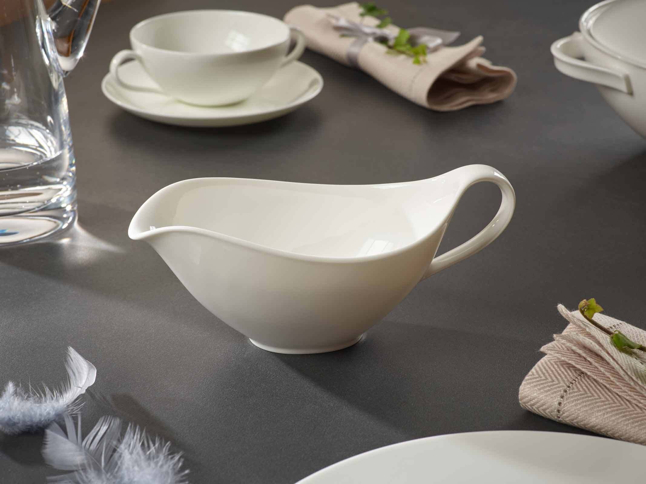 Villeroy & Boch Sauciere »Sauciere mit Untertasse Anmut weiß« 2 Spülmaschinenfest, Mikrowellensicher