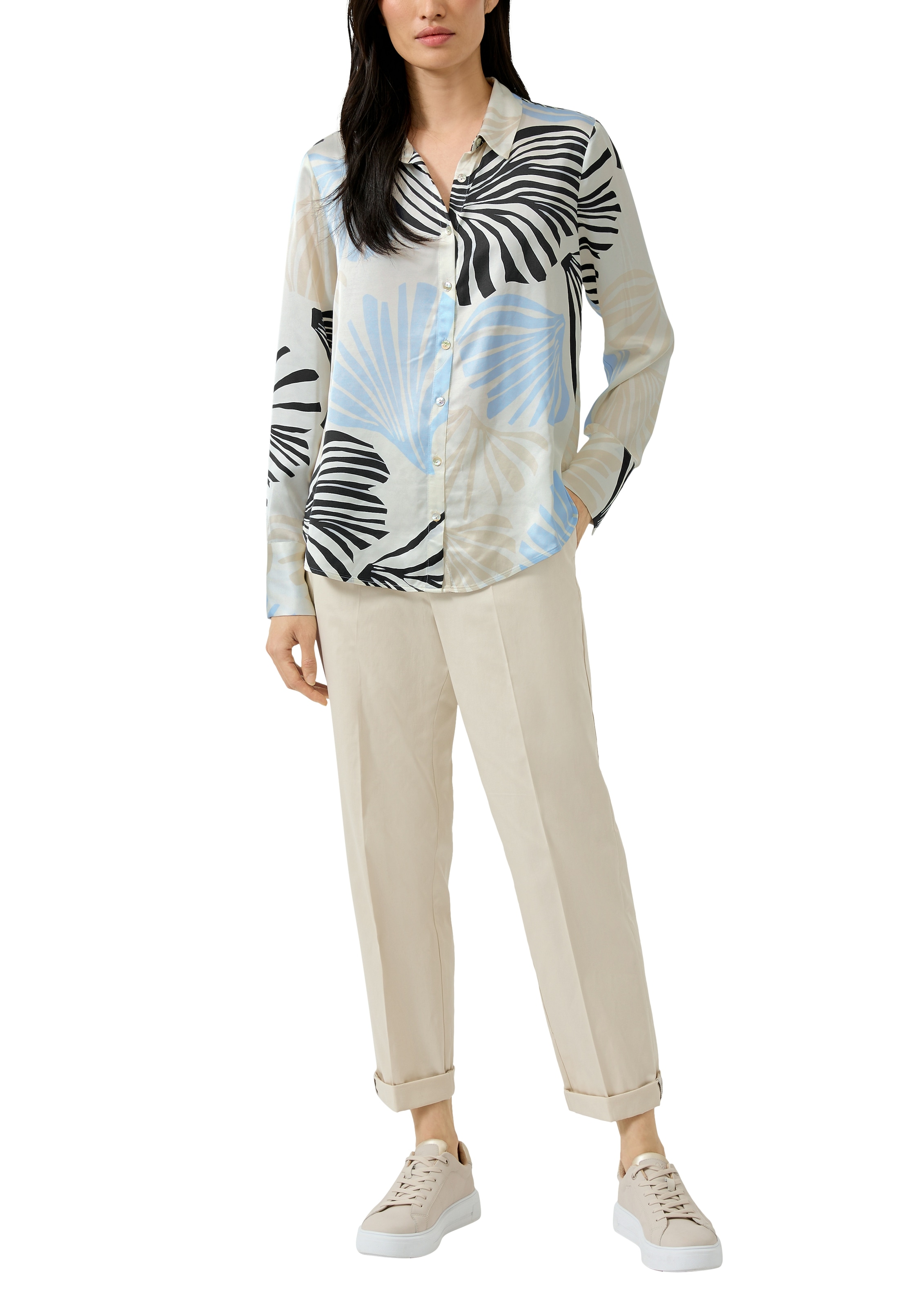 s.Oliver BLACK LABEL Hemdbluse mit All-Over Print