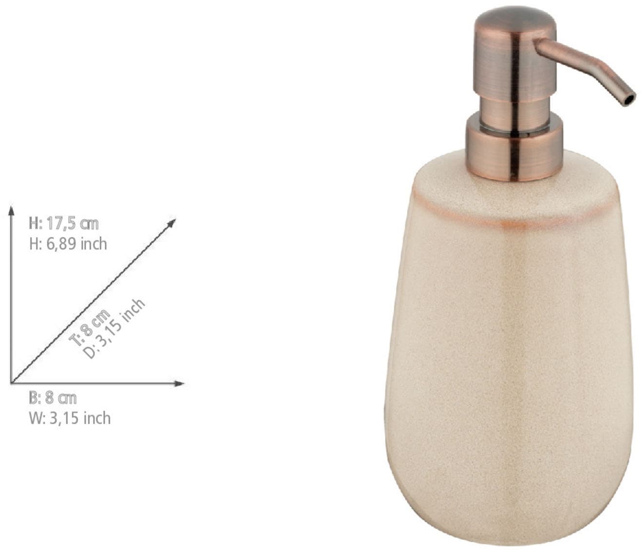 WENKO Badaccessoire-Set »Sirmione« Seifenspender und Zahnputzbecher, Keramik mit individueller Glasur