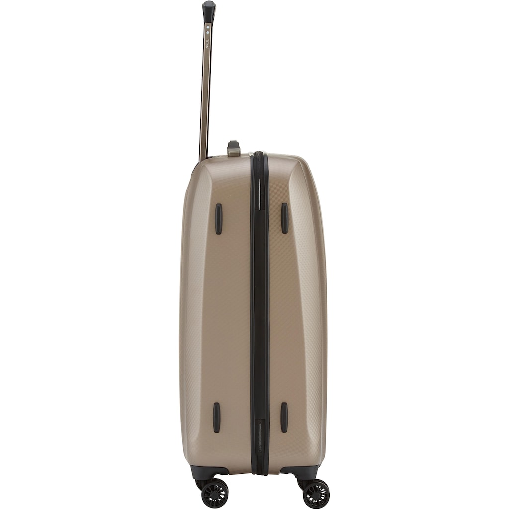 TITAN® Hartschalen-Trolley »Xenon Deluxe, 67 cm, Champagne«, 4 Rollen