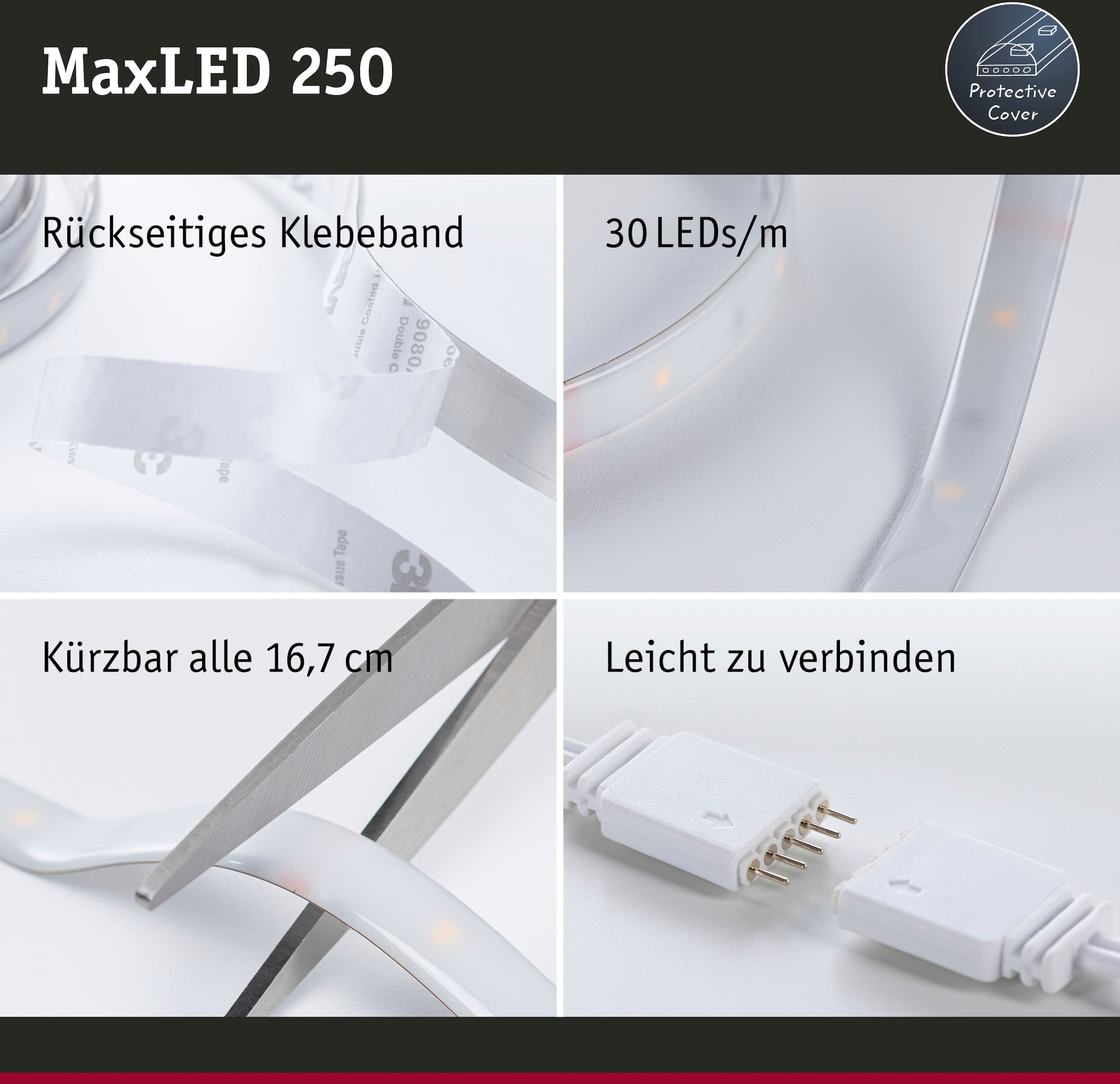 Paulmann LED-Streifen »MaxLED 250 Basisset Smart Home Zigbee IP44 18W 135«, 1 St.-flammig, 5m, Tunable White, beschichtet