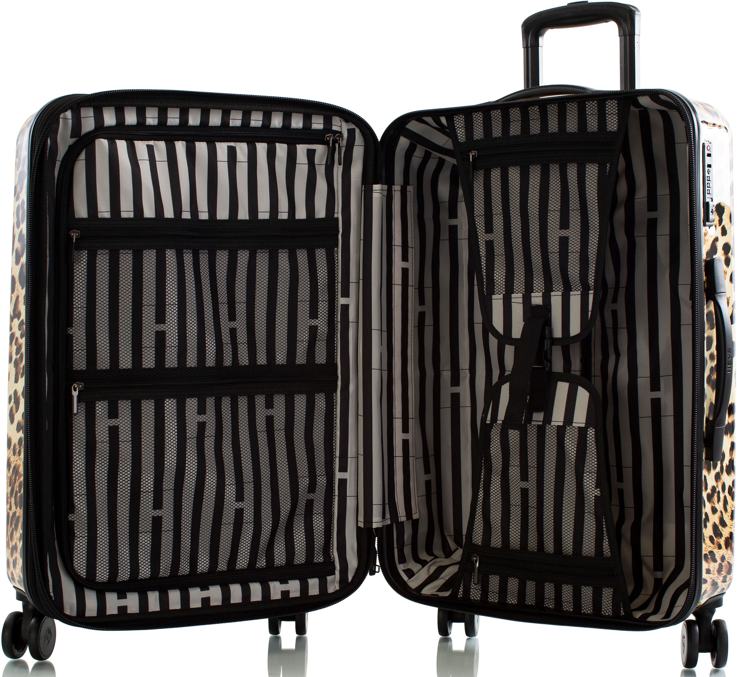 Heys Hartschalen-Trolley »Leopard, 66 cm«, 4 Rollen, Heys x Joachim Llambi Hartschalen-Koffer Volumenerweiterung