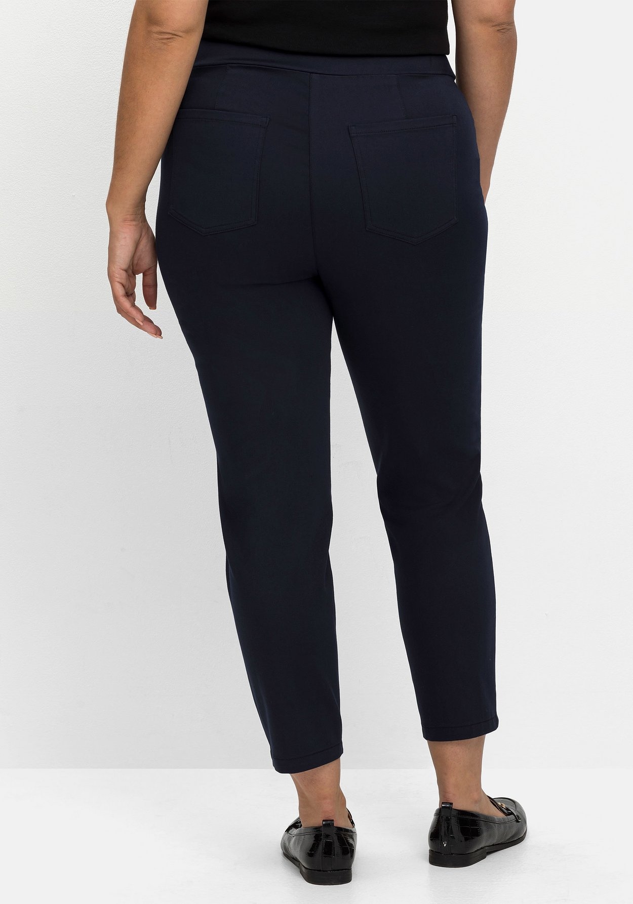 Sheego Schlupfhose »7/8-Hose aus elastischem Baumwoll-Mix«