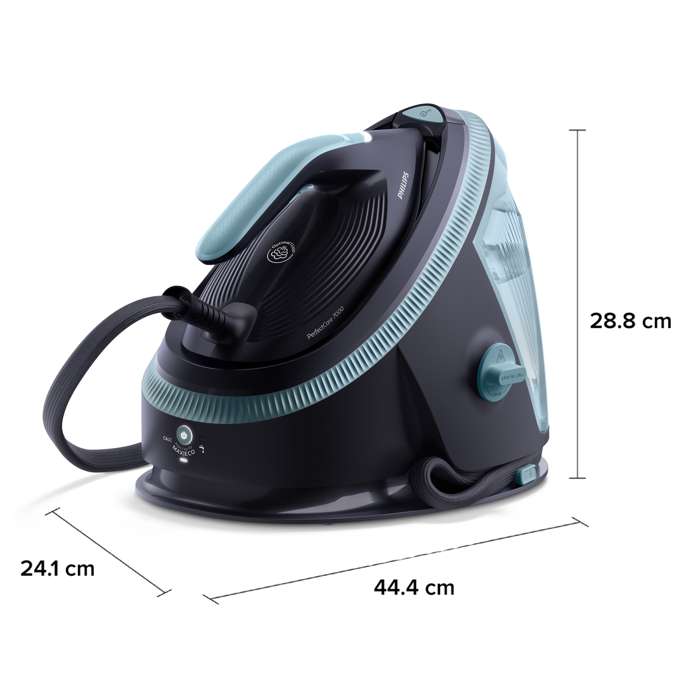 Philips Dampfbügelstation »PerfectCare 7000 Series PSG7200/20, Blau« 1,5 ml Wassertank 2.850 Watt, OptimalTemp & TurboPower-Dampfmotor, 600 gr Dampfstoß