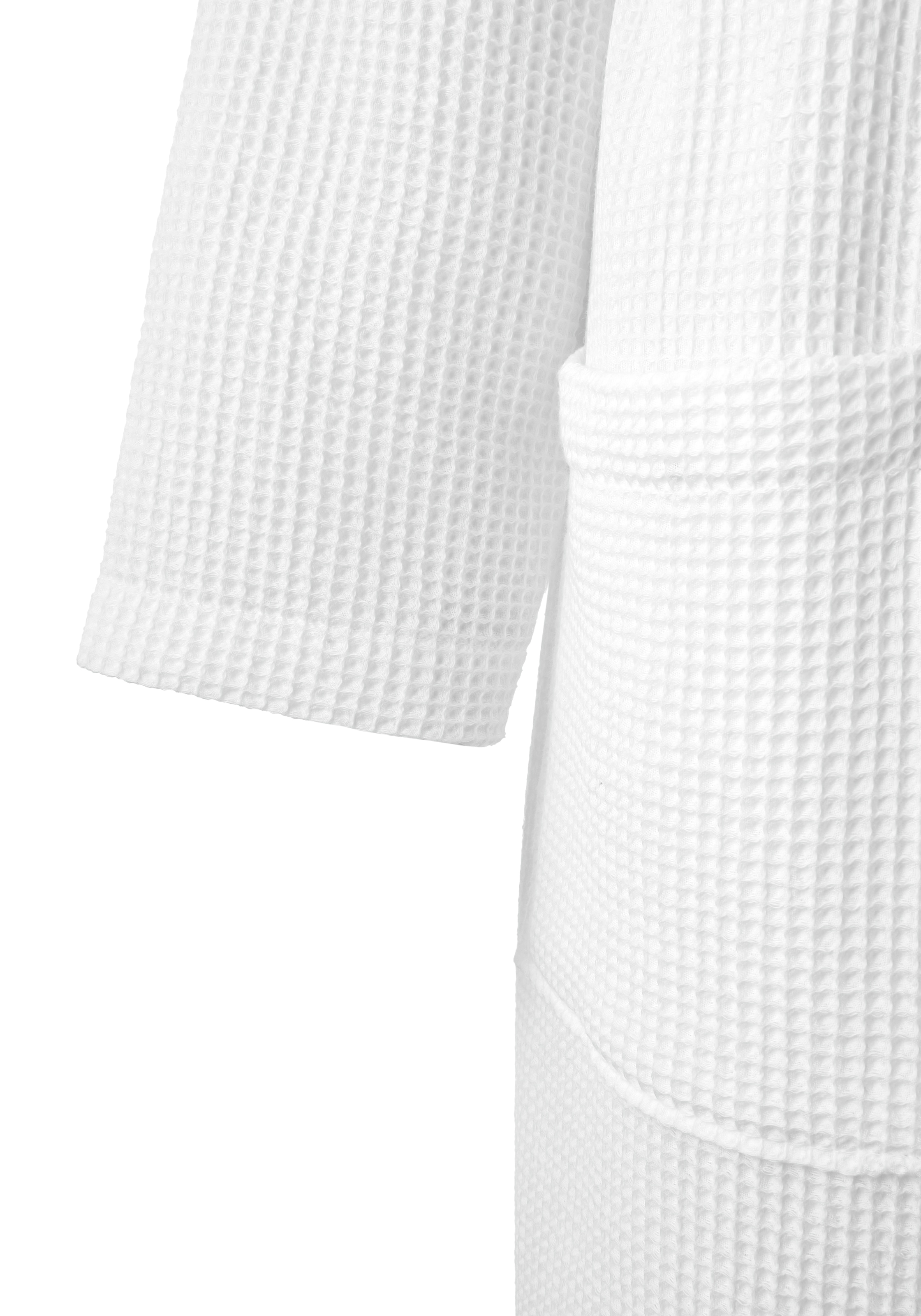 my home Unisex-Bademantel »Inga, Waffelpiqué, leicht, ideal für Sauna & Spa, Hotelbademantel« 1 Stk. kleines Packmaß, Taschen, Damen & Herren, S-3XL, Morgenmantel