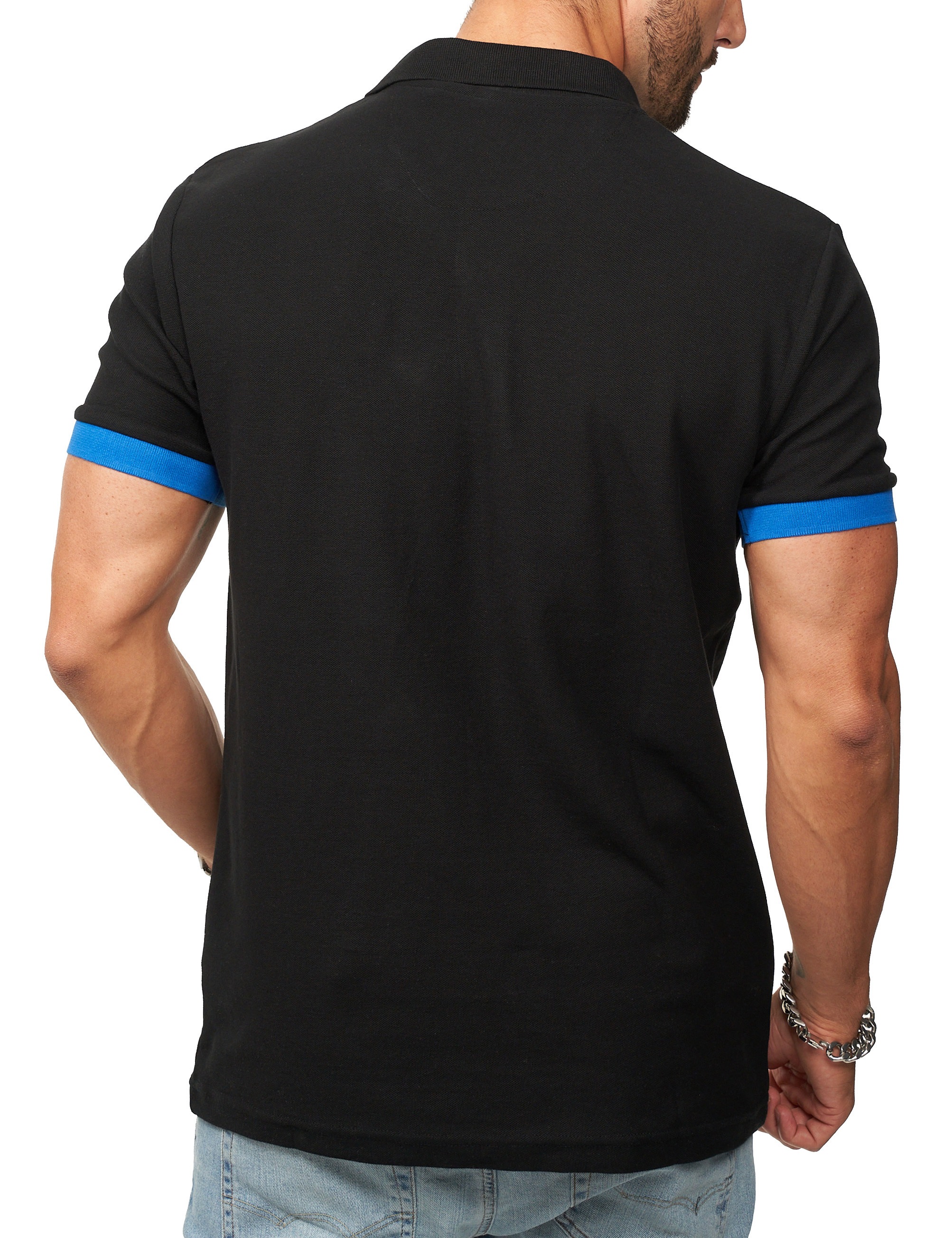 Daily Cotton Poloshirt »Daily Cotton Poloshirt in Kurzarm als Freizeit Polo T-Shirt - Polo-Hemd für Herren« Männer Polohemd im Regular-Fit in Piqué-Qualität mit Palmen-Logo