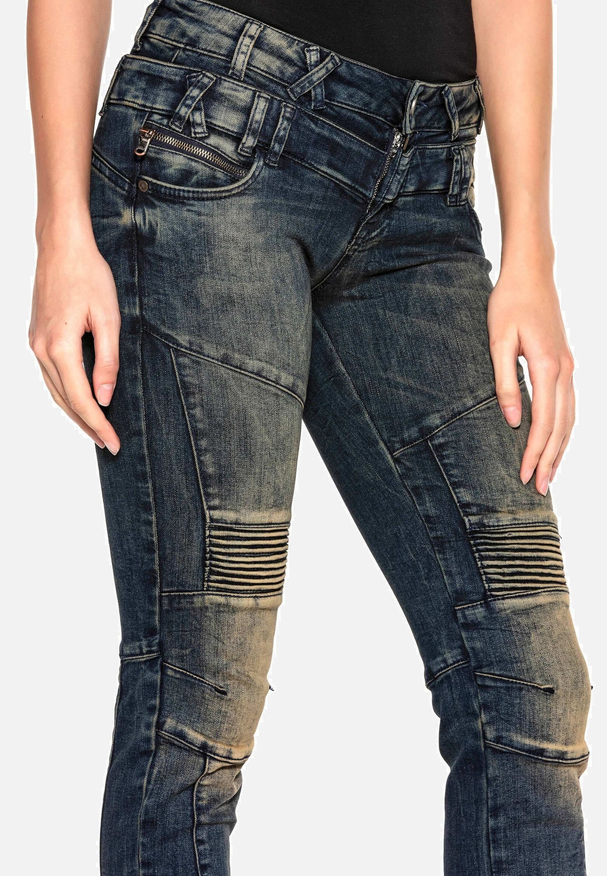 Cipo & Baxx Slim-fit-Jeans »Cipo & Baxx Jeans« mit Doppel-Bund, WD362