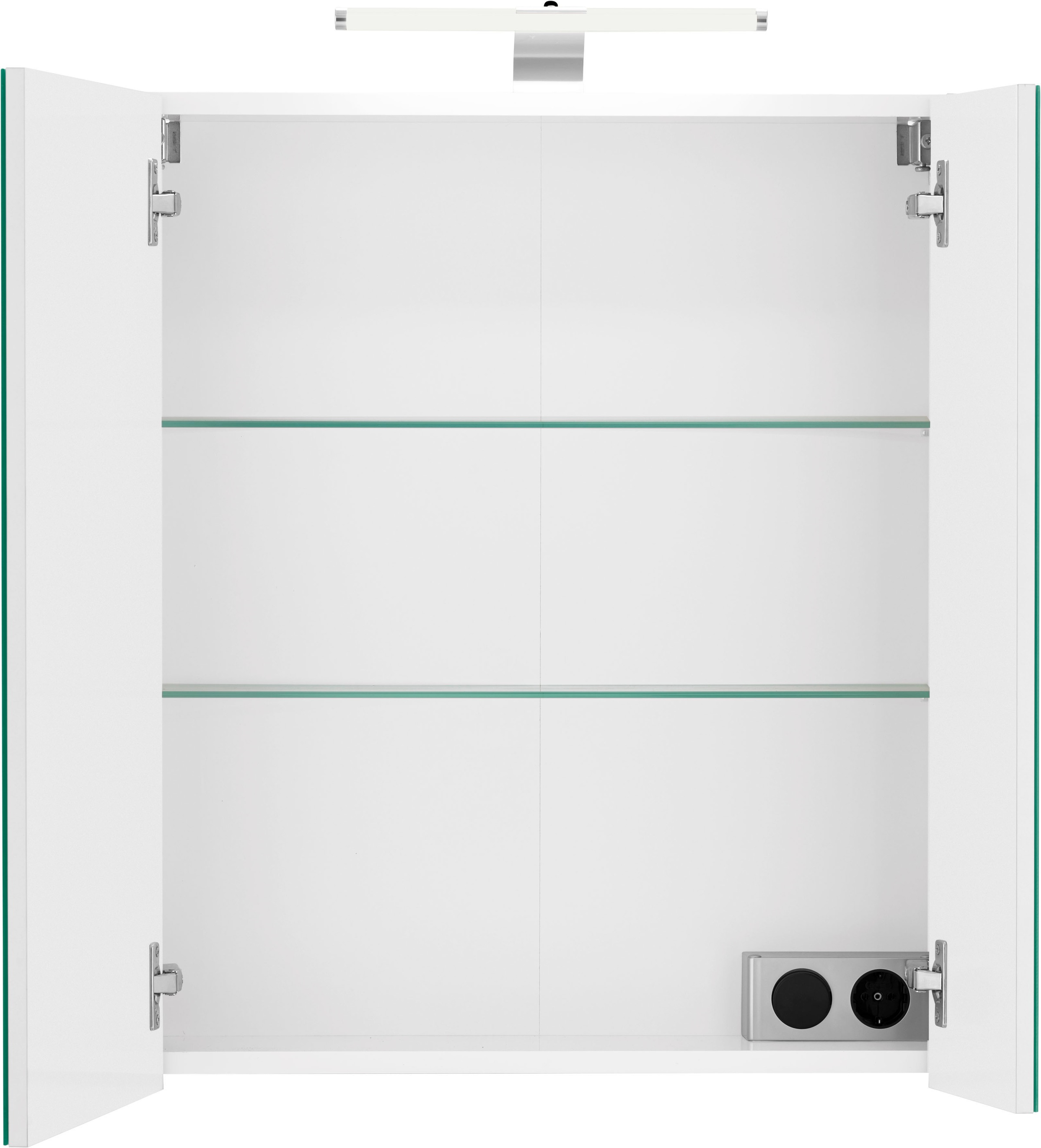 Schildmeyer Spiegelschrank »Lagona«, Breite 60 cm, 2-türig, LED-Beleuchtung, Schalter-/Steckdosenbox