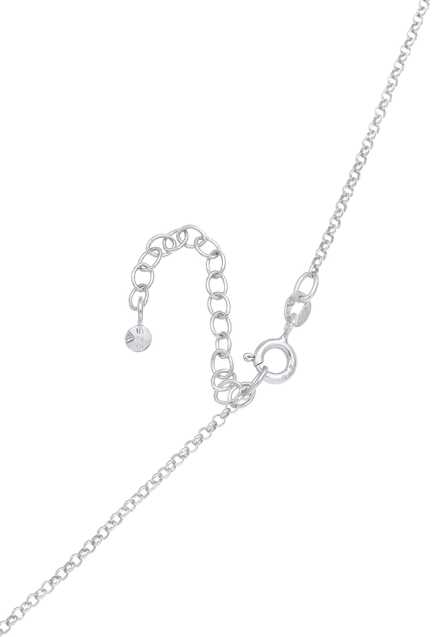 Elli Choker »Halskette Choker Plättchen Coin Geo Kreis Basic 925 Silber«
