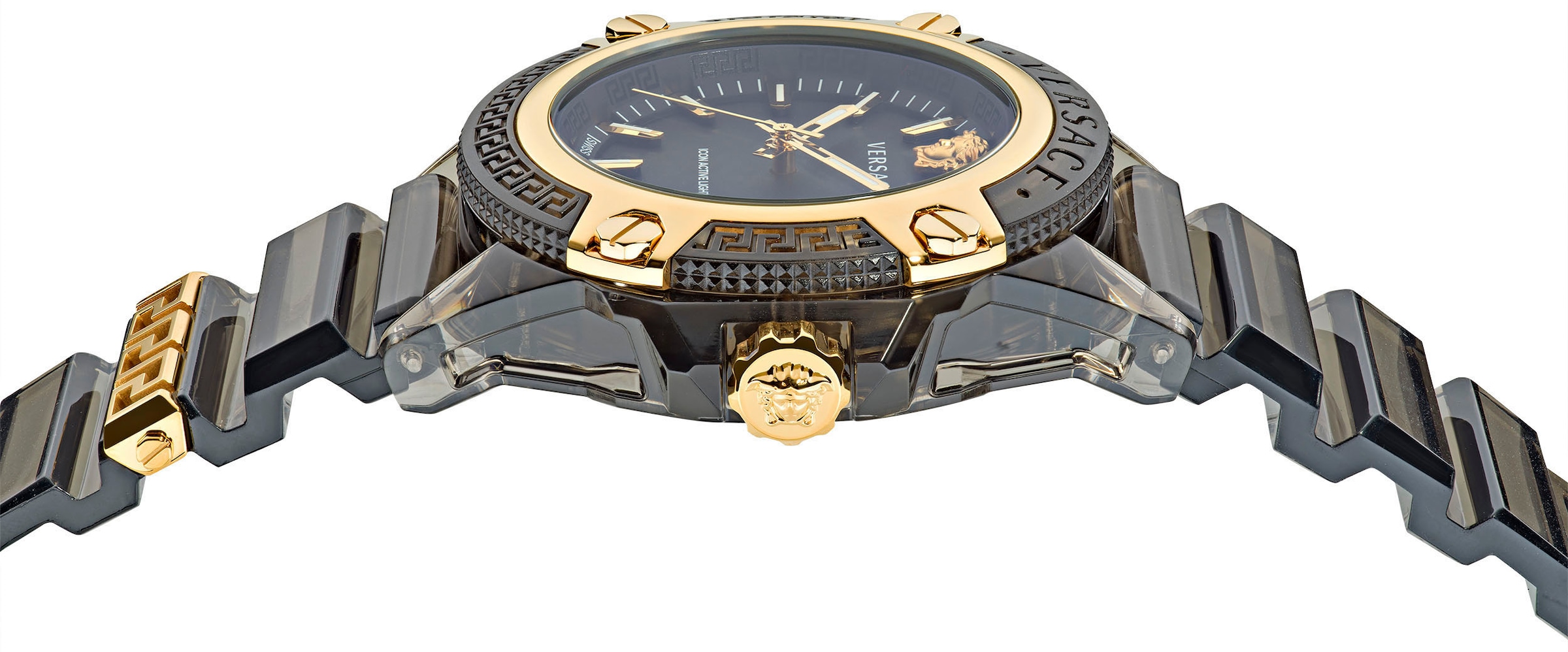 Versace Quarzuhr »ICON ACTIVE«, Armbanduhr, Herrenuhr, Swiss Made, Leuchtzeiger, Saphirglas, analog