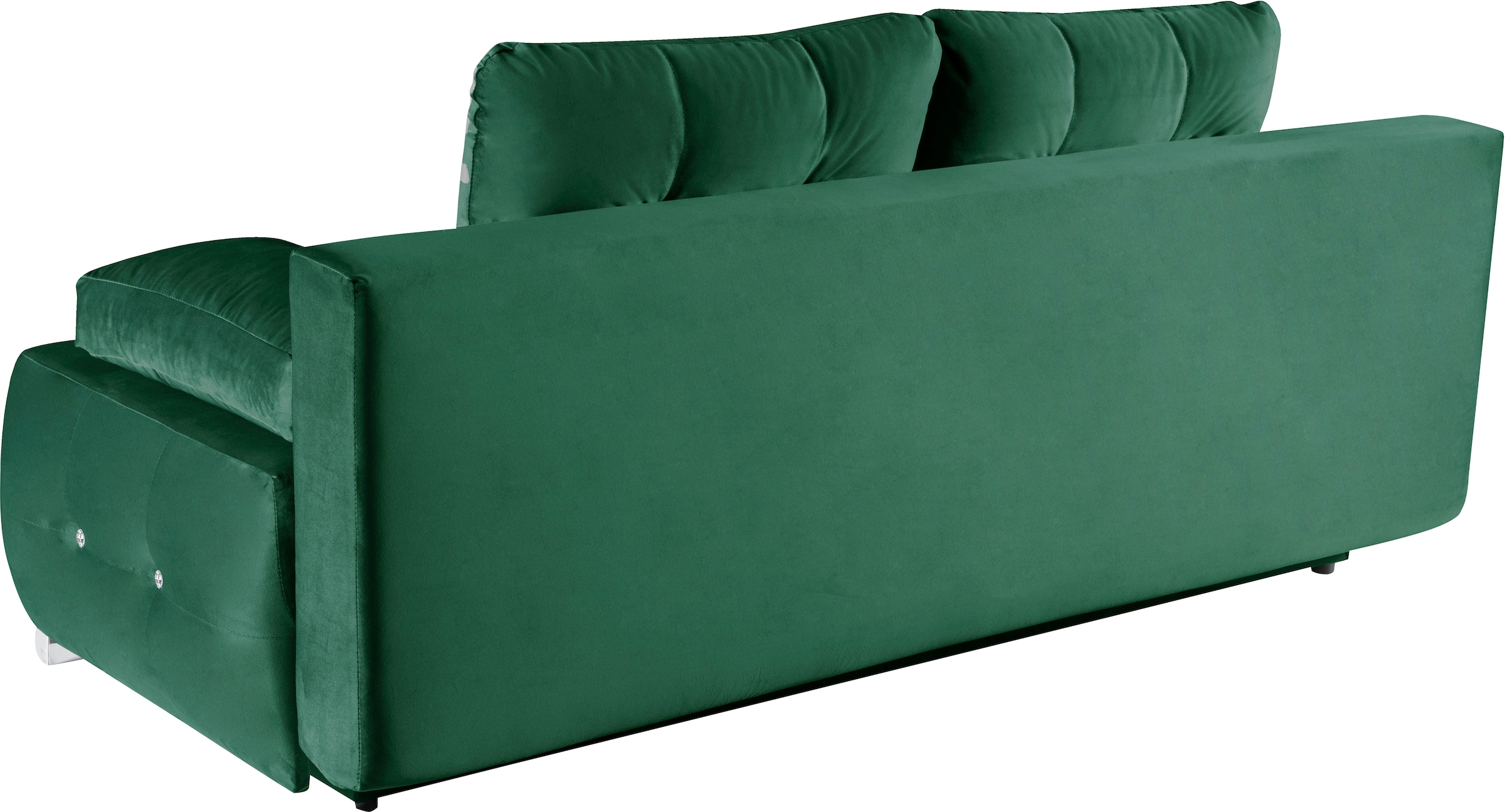 WERK2 Schlafsofa »Monaco«, 2-Sitzer Schlafcouch mit Bettkasten & funkelnden Ziersteinchen