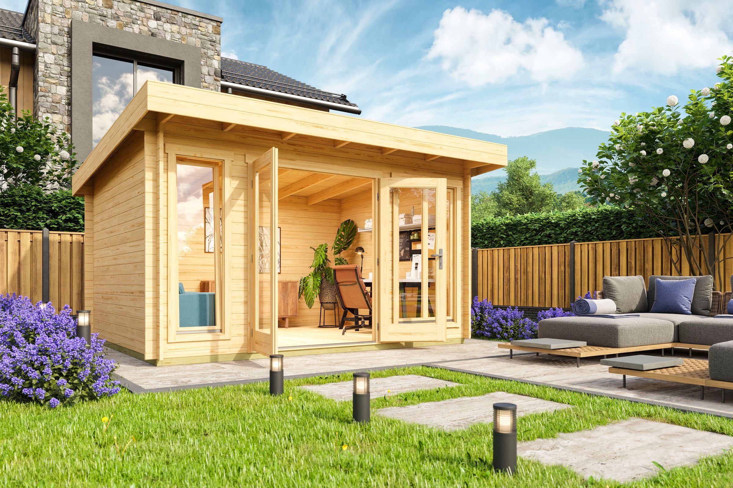 LASITA MAJA Gartenhaus »DORSET«, (Set, inkl. Fussbodenbretter zum verlegen)