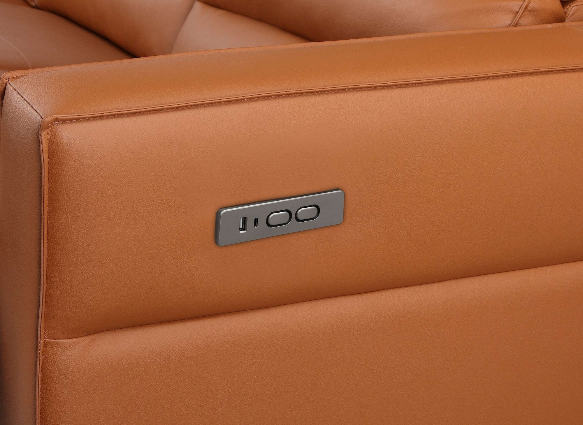 Places of Style Ecksofa »Carpari, L-Form, 263 cm, manuelle o. elektrische Relaxfunktion,«, USB A/C und Kopfteilverstellung